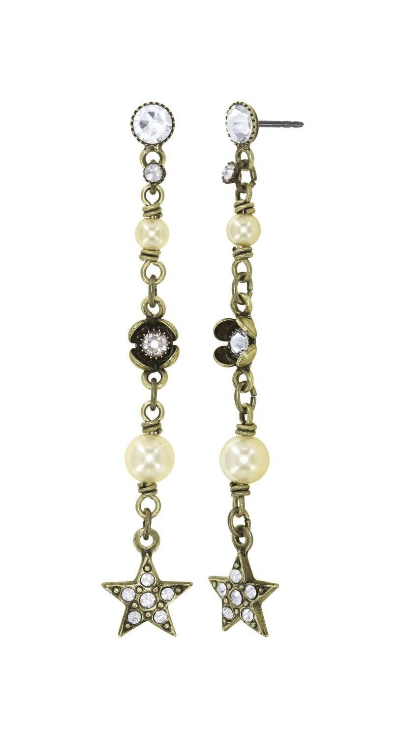 Konplott Ohrstecker baumelnd "Love, Hope and Destiny" white