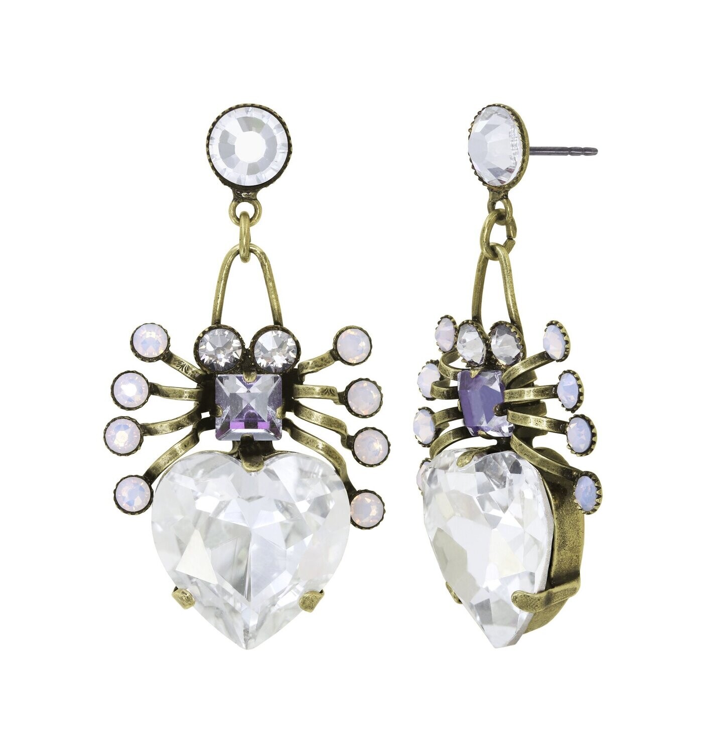 Konplott Ohrstecker baumelnd "Clubbing Bugs" white