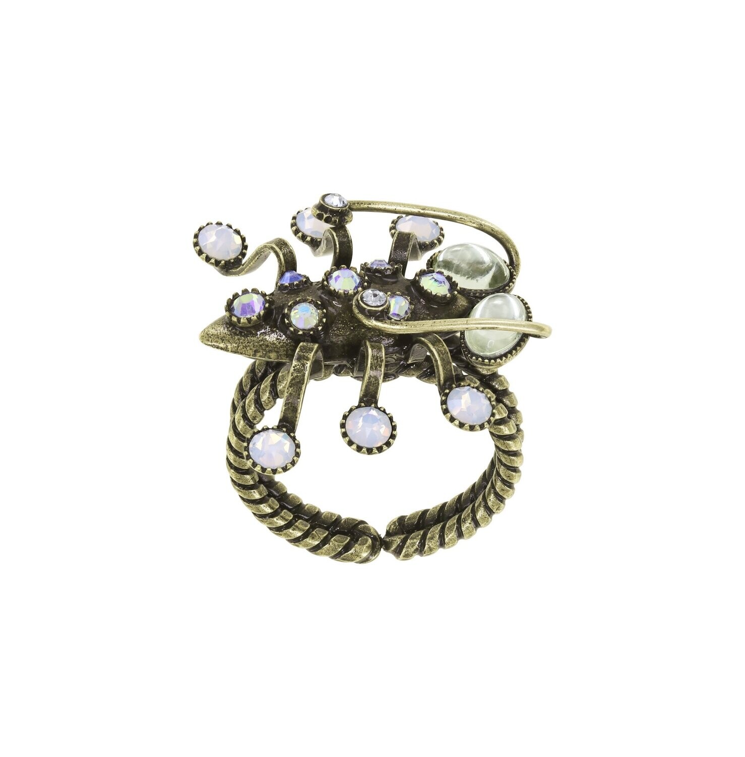 Konplott Ring "Clubbing Bugs" white