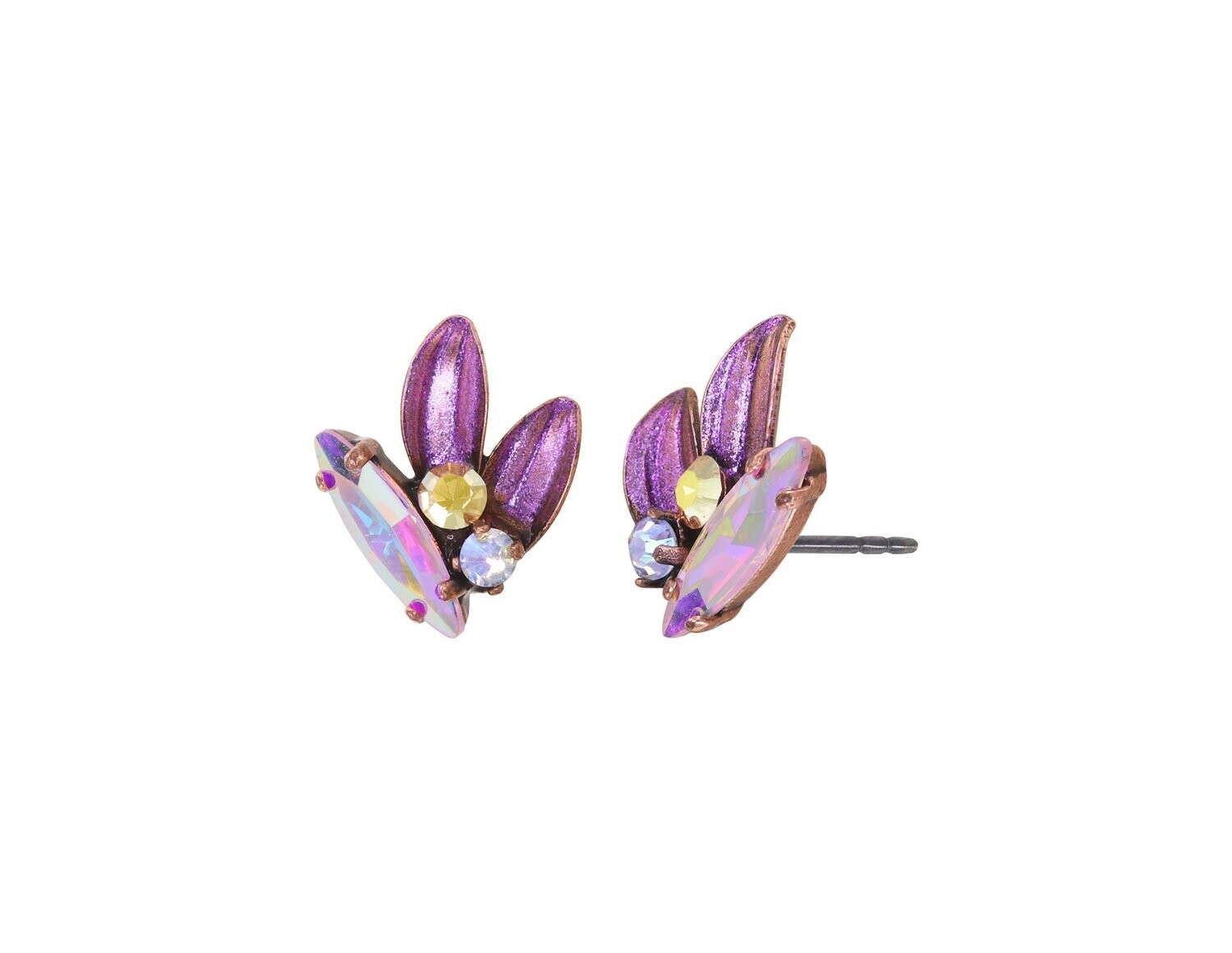 Konplott Ohrstecker "Crystal Forest" pink/lila