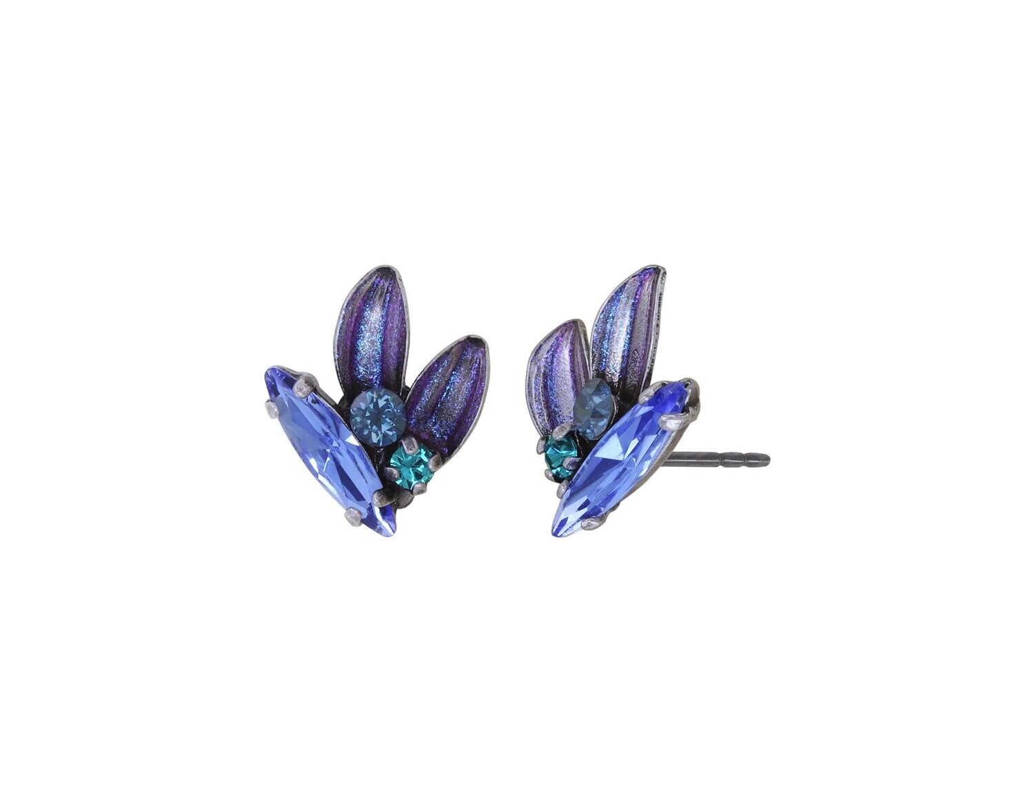 Konplott Ohrstecker "Crystal Forest" blue/lila
