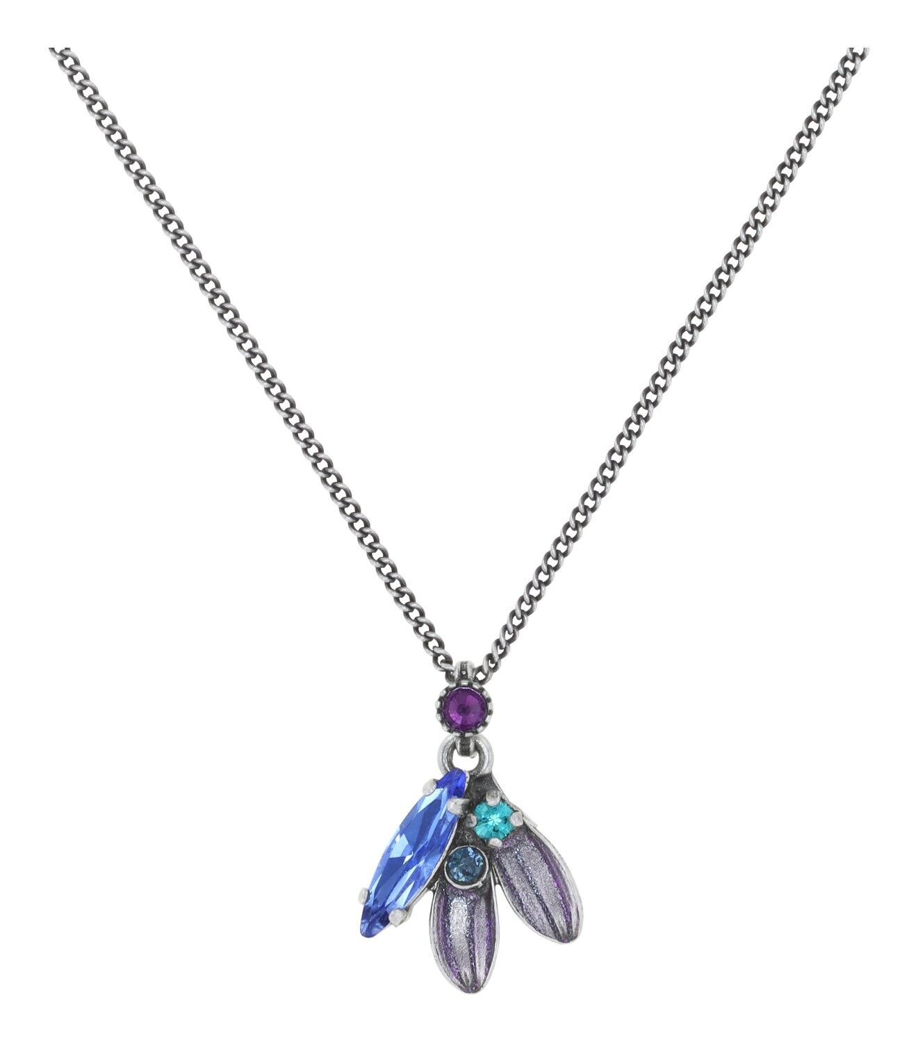 Konplott Kette mit Anhänger "Crystal Forest" blue/lila