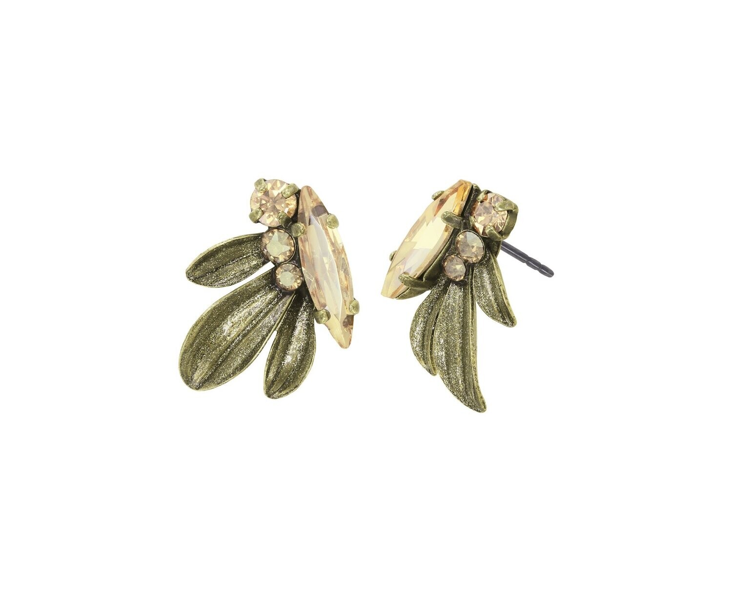 Konplott Ohrstecker "Crystal Forest" brown