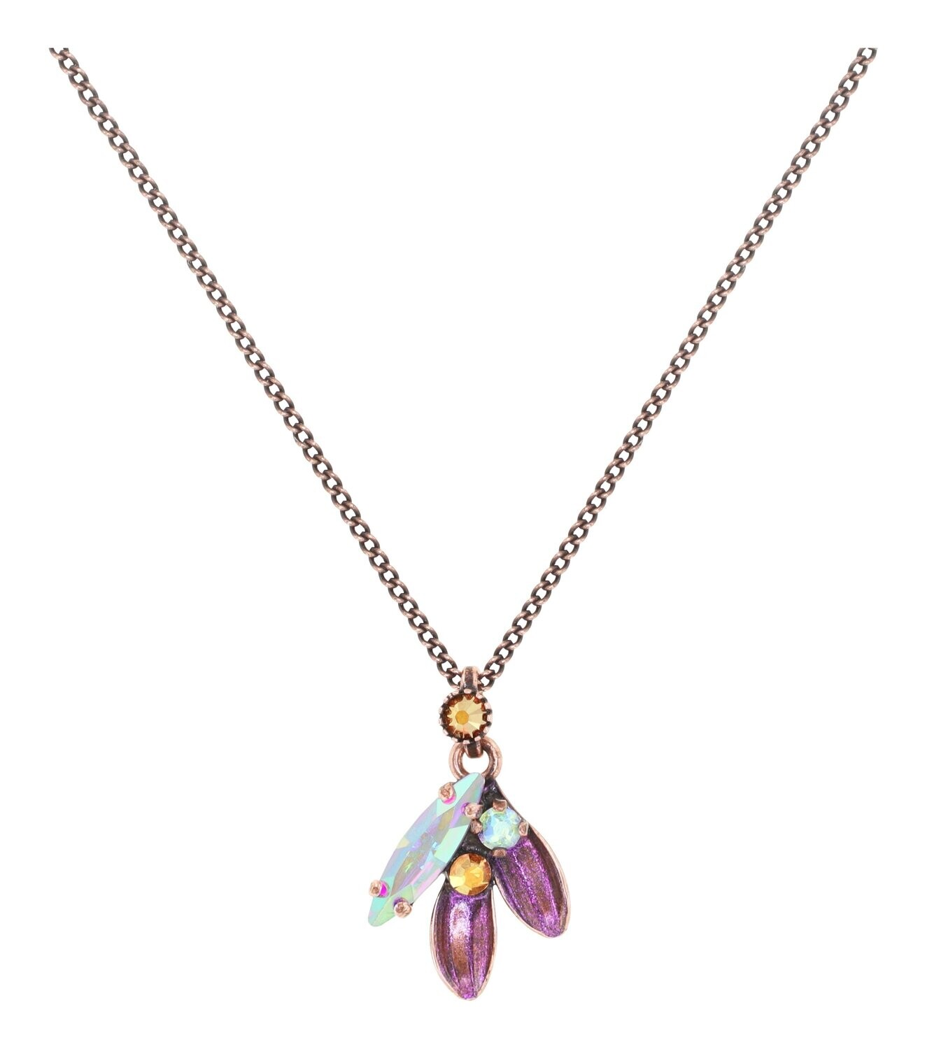 Konplott Kette mit Anhänger "Crystal Forest" pink/lila