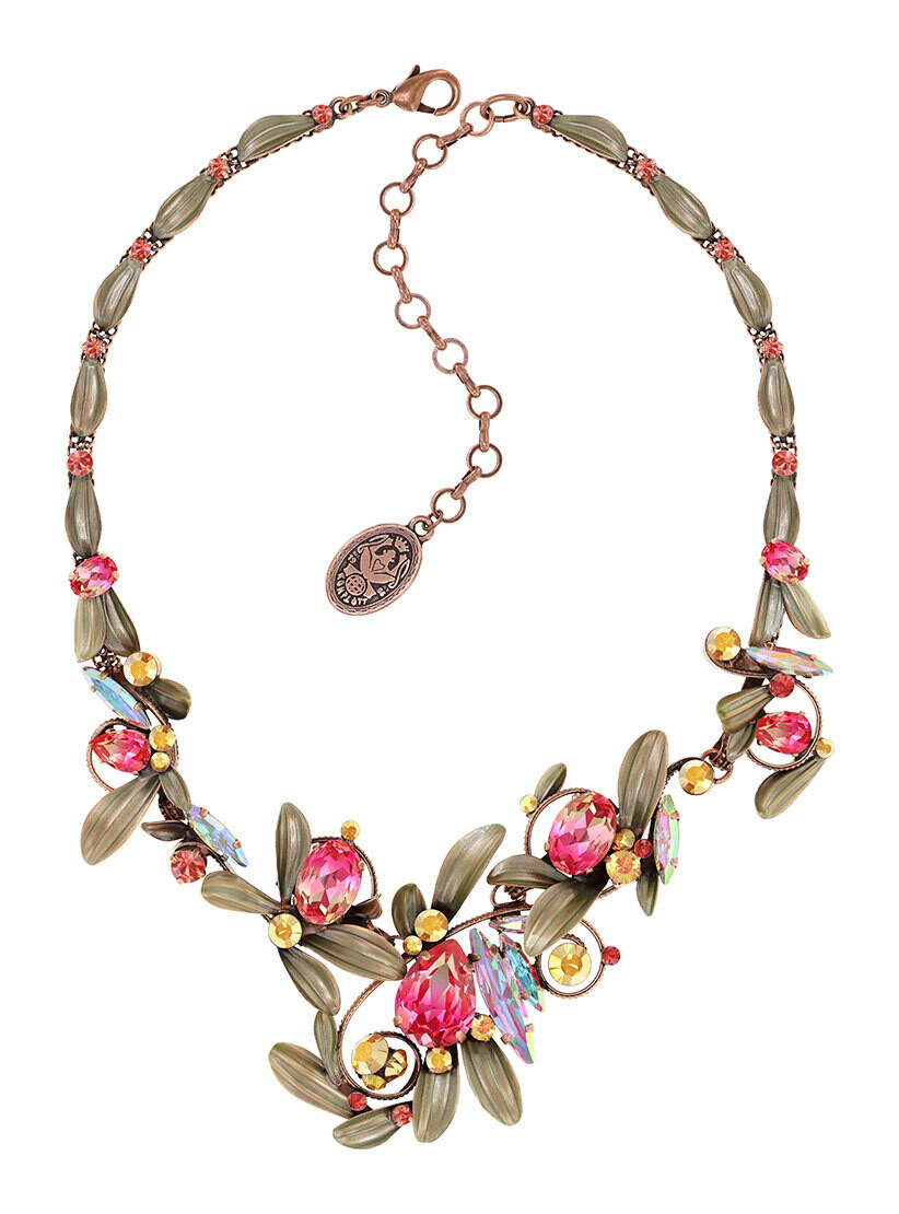 Konplott Kette "Crystal Forest" pink