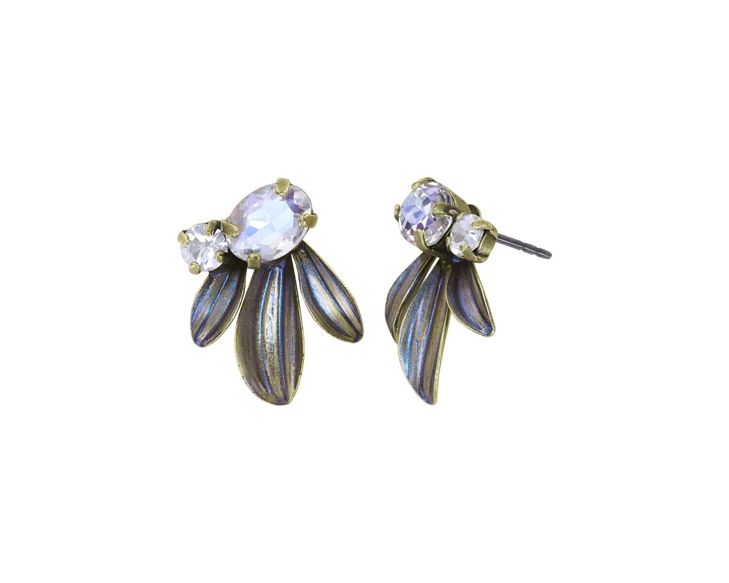 Konplott Ohrstecker "Crystal Forest" white