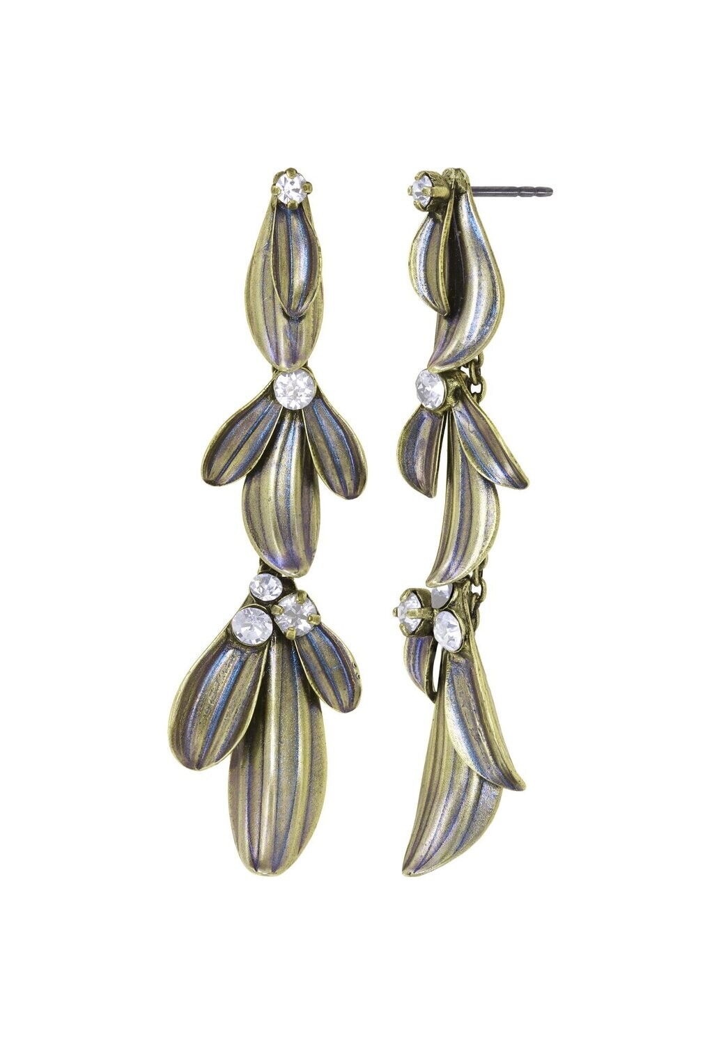 Konplott Ohrstecker baumelnd "Crystal Forest" white