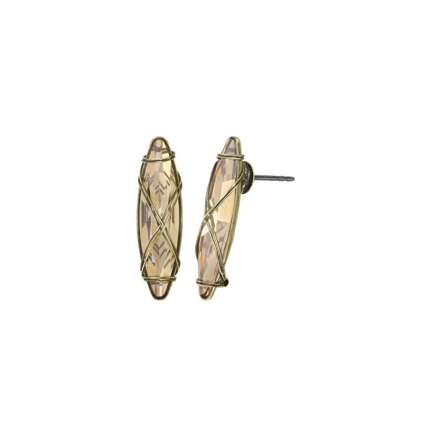 Konplott Ohrstecker "Gem Chandelier" beige/yellow