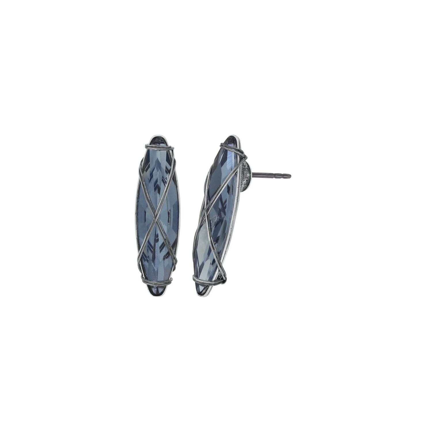 Konplott Ohrstecker "Gem Chandelier" grey