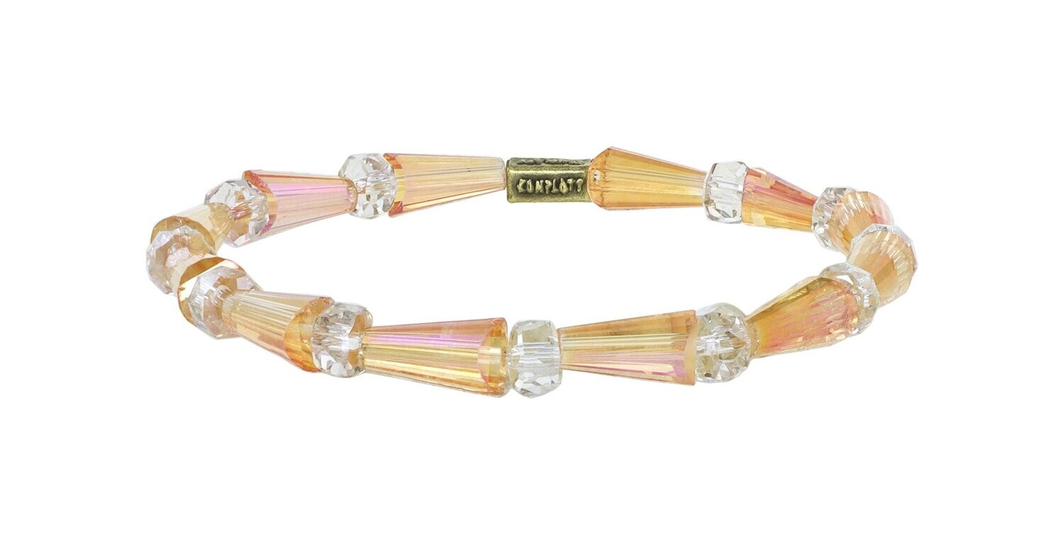 Konplott Armband elastisch "Gem Chandelier" beige/ yellow