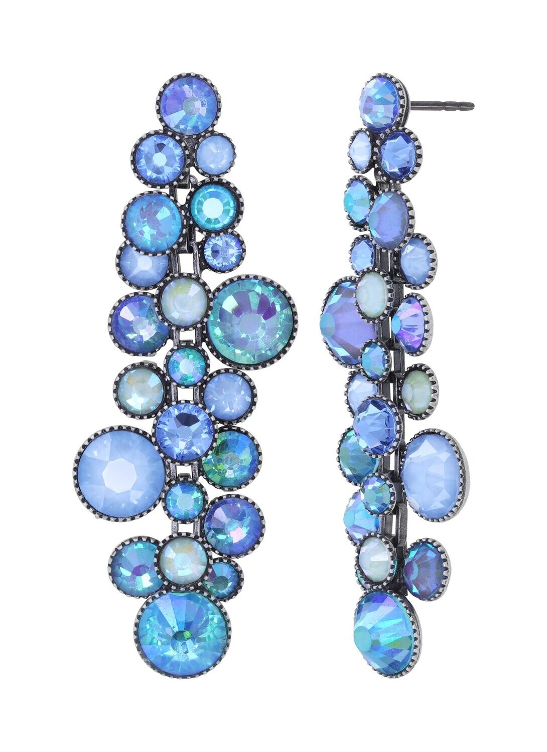 Konplott Ohrstecker baumelnd "Water Cascade" light blue