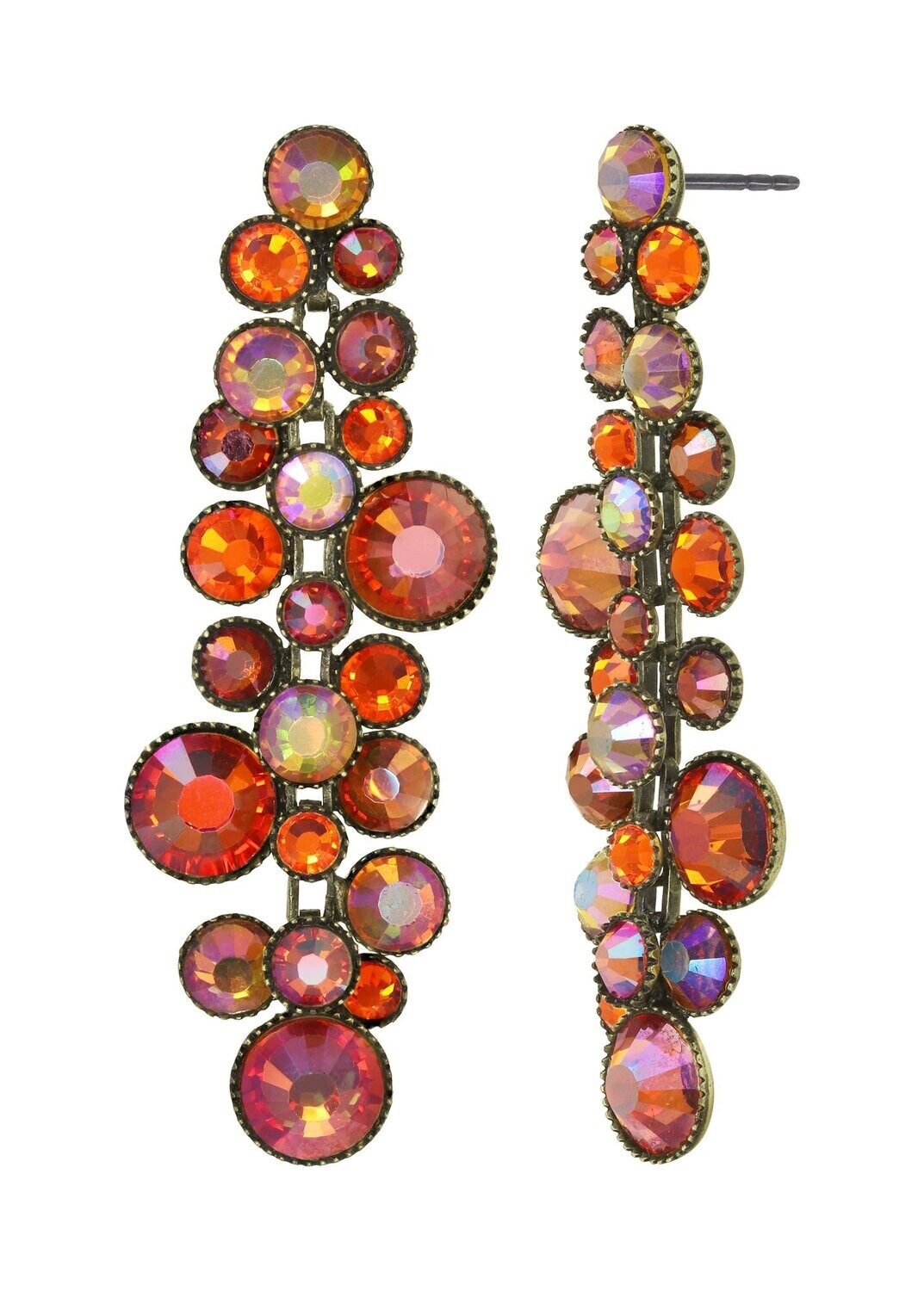 Konplott Ohrstecker baumelnd "Water Cascade" orange