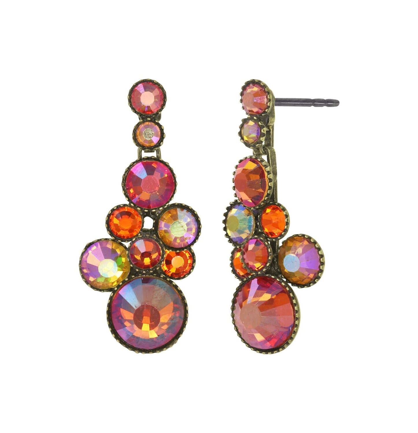Konplott Ohrstecker baumelnd "Water Cascade" orange