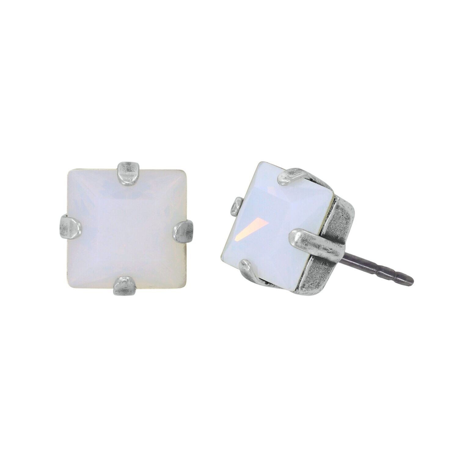 Konplott Ohrstecker "Petit Four Carre" white