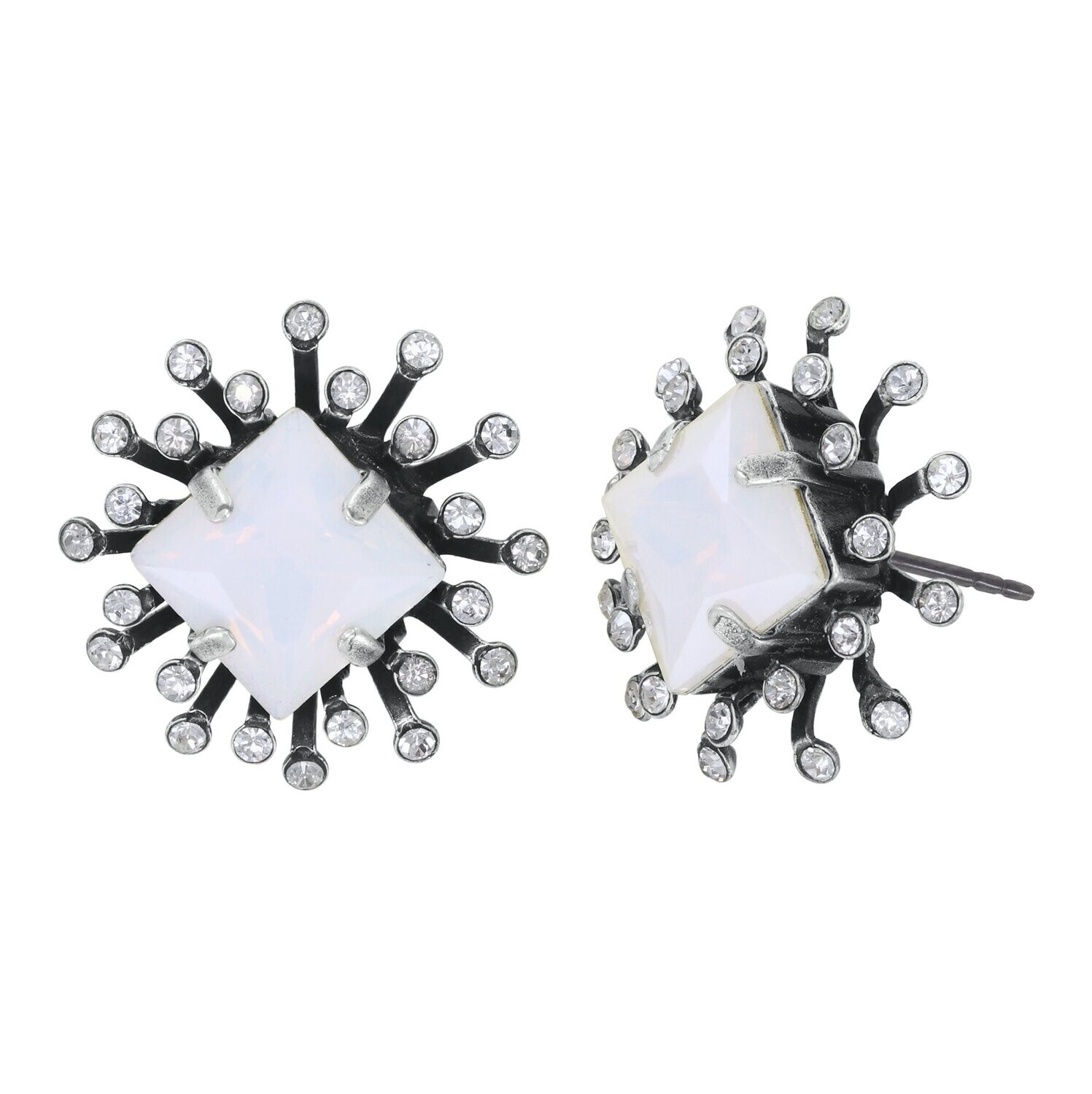 Konplott Ohrstecker "Petit Four Carre" white