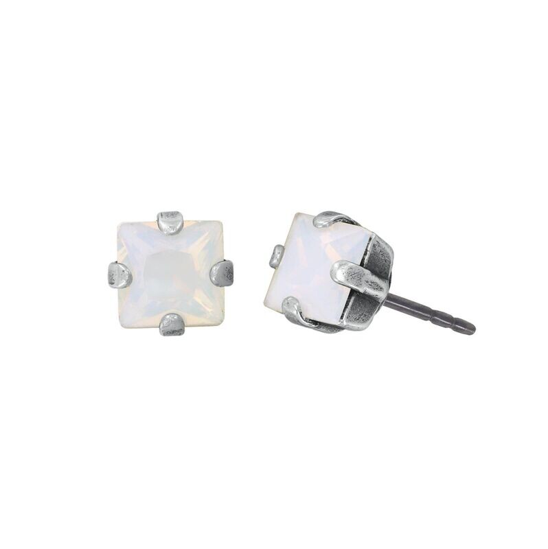 Konplott Ohrstecker "Petit Four Carre" white