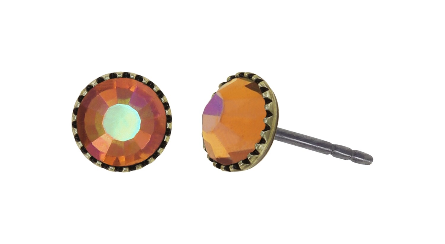 Konplott Ohrringe "Black Jack" yellow/lila topaz