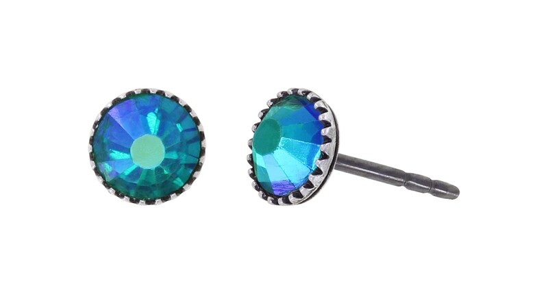 Konplott Ohrringe "Black Jack" blue zircon