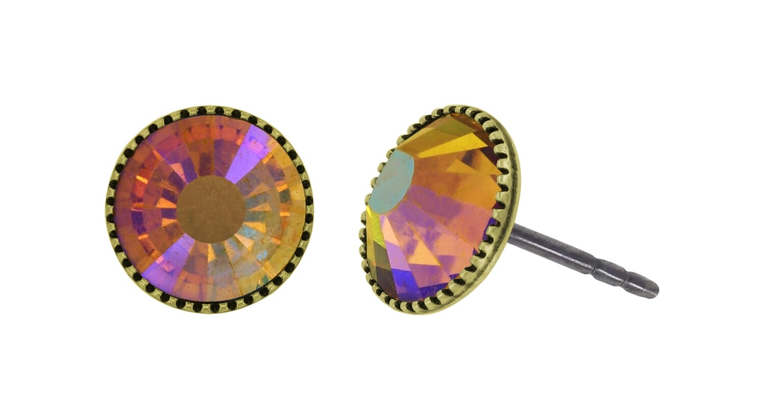 Konplott Ohrringe "Black Jack" yellow/lila topaz