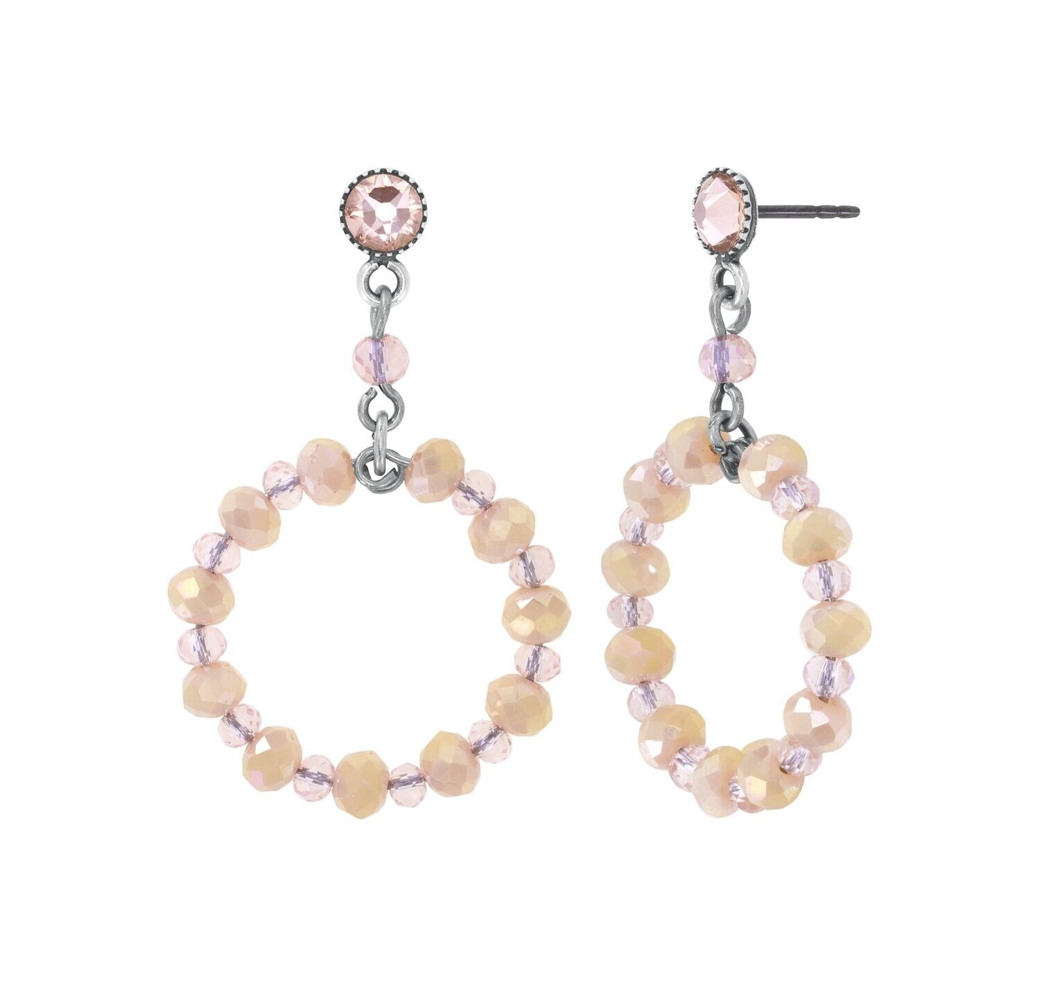 ​Konplott Ohrringe "Bead Snake Jelly" rose