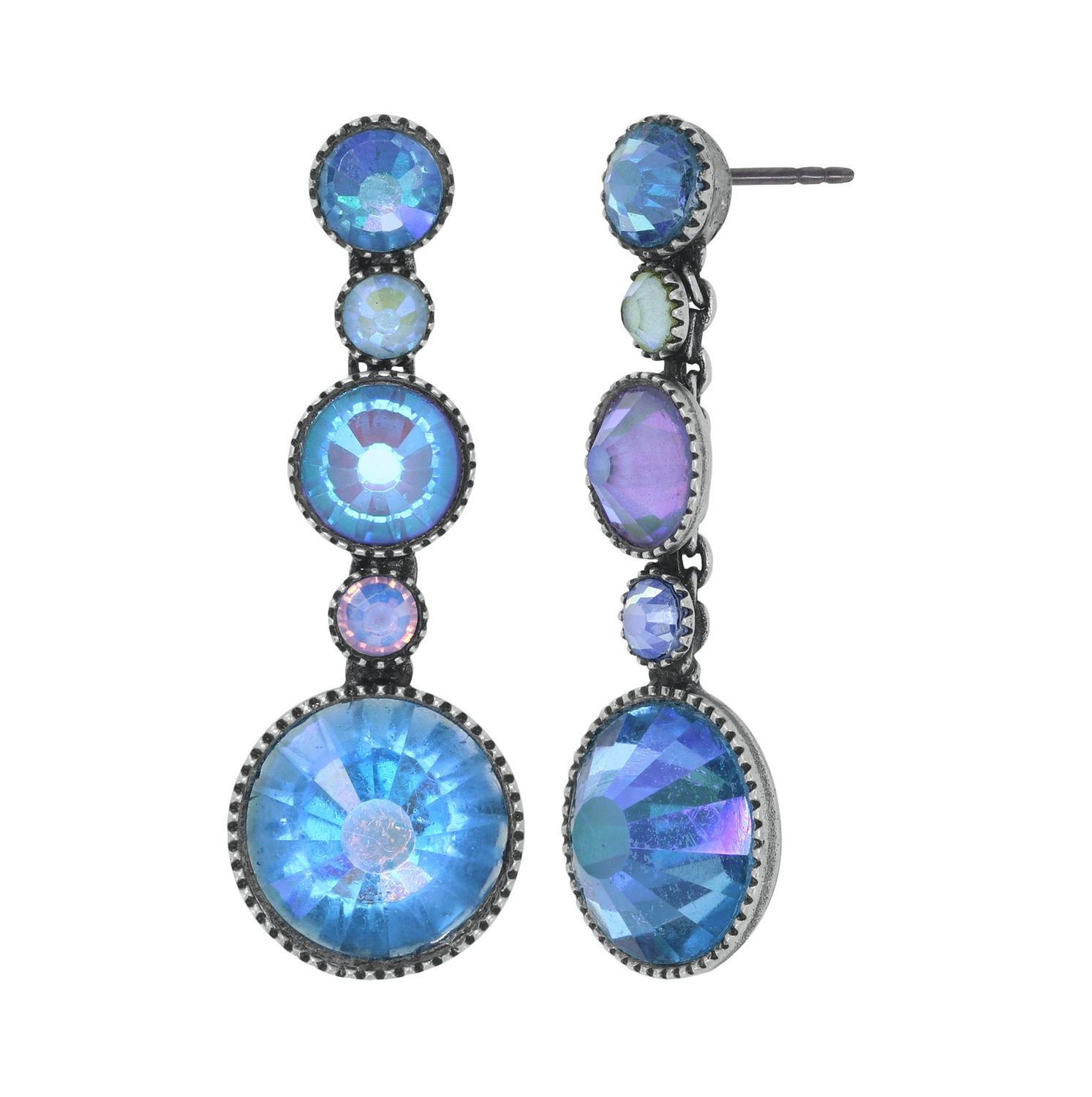 Konplott Ohrringe "Water Cascade Glam" light blue