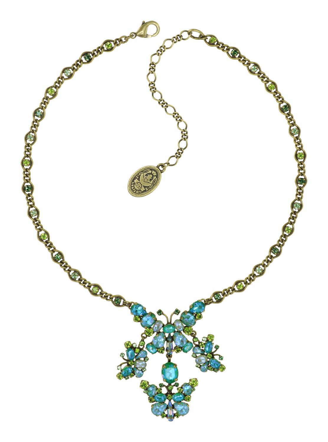Konplott Kette "Butterfly Dance" green