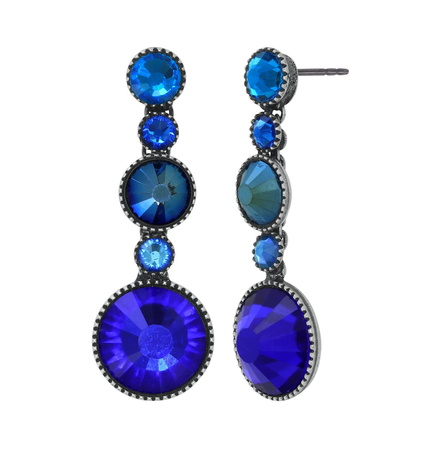 Konplott Ohrringe   "Water Cascade Glam"  dark blue