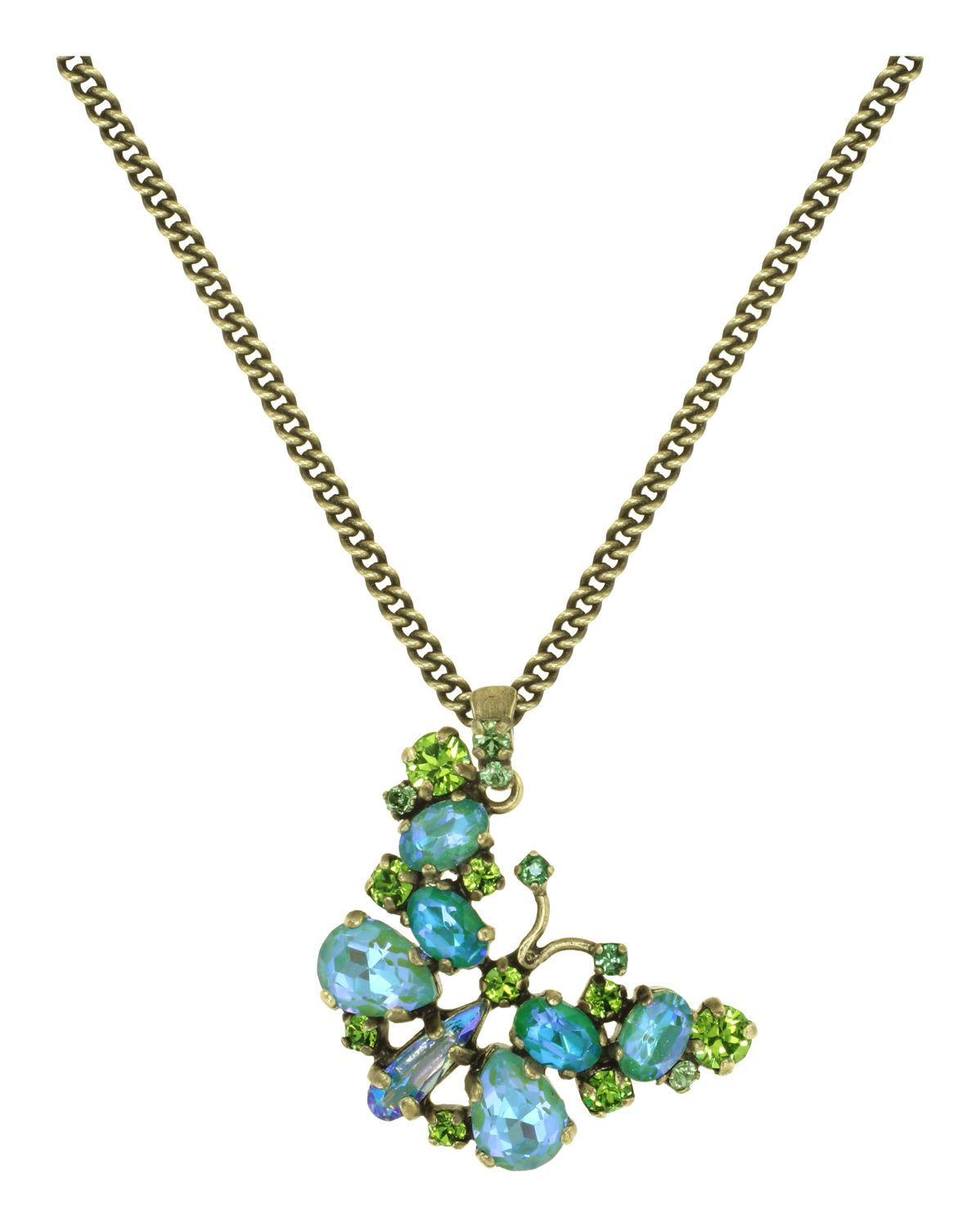 Konplott Kette Anhänger "Butterfly Dance" green