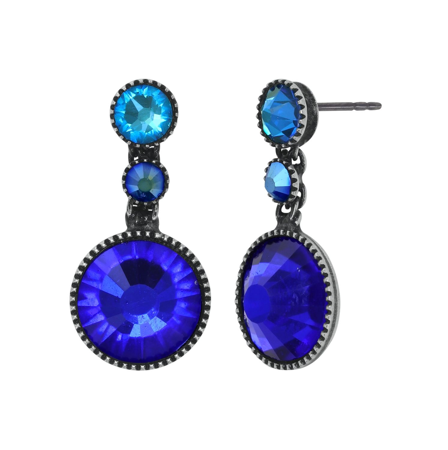 Konplott Ohrringe "Water Cascade Glam" dark blue