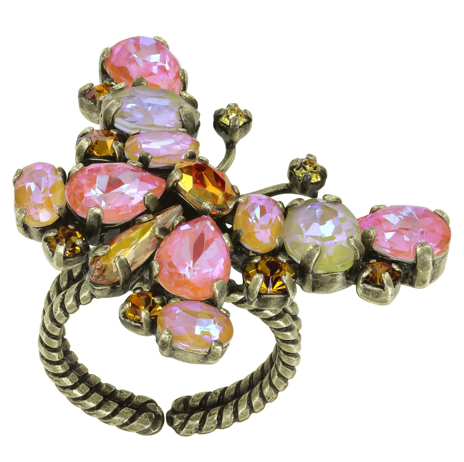 Konplott Ring "Butterfly Dance" yellow/ orange