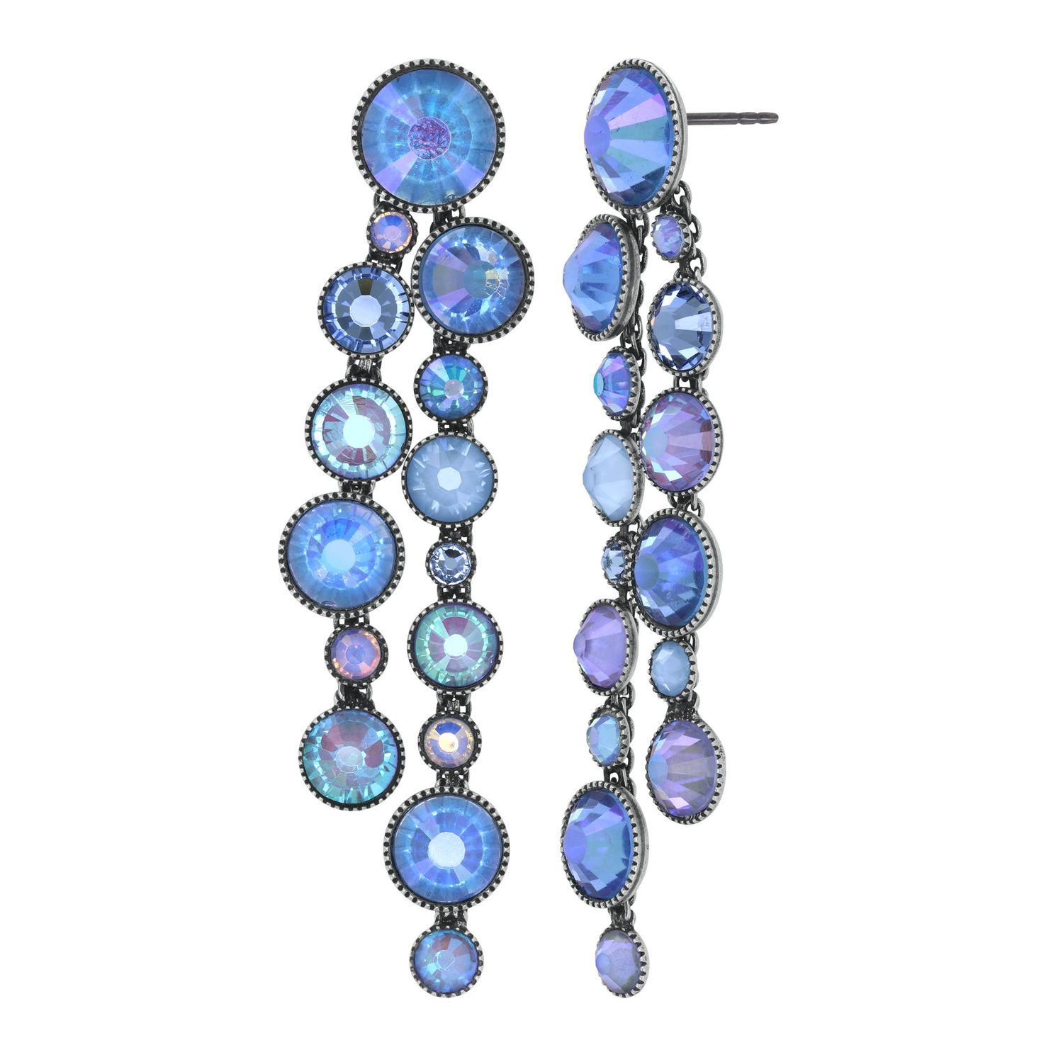 Konplott Ohrringe "Water Cascade Glam" light blue