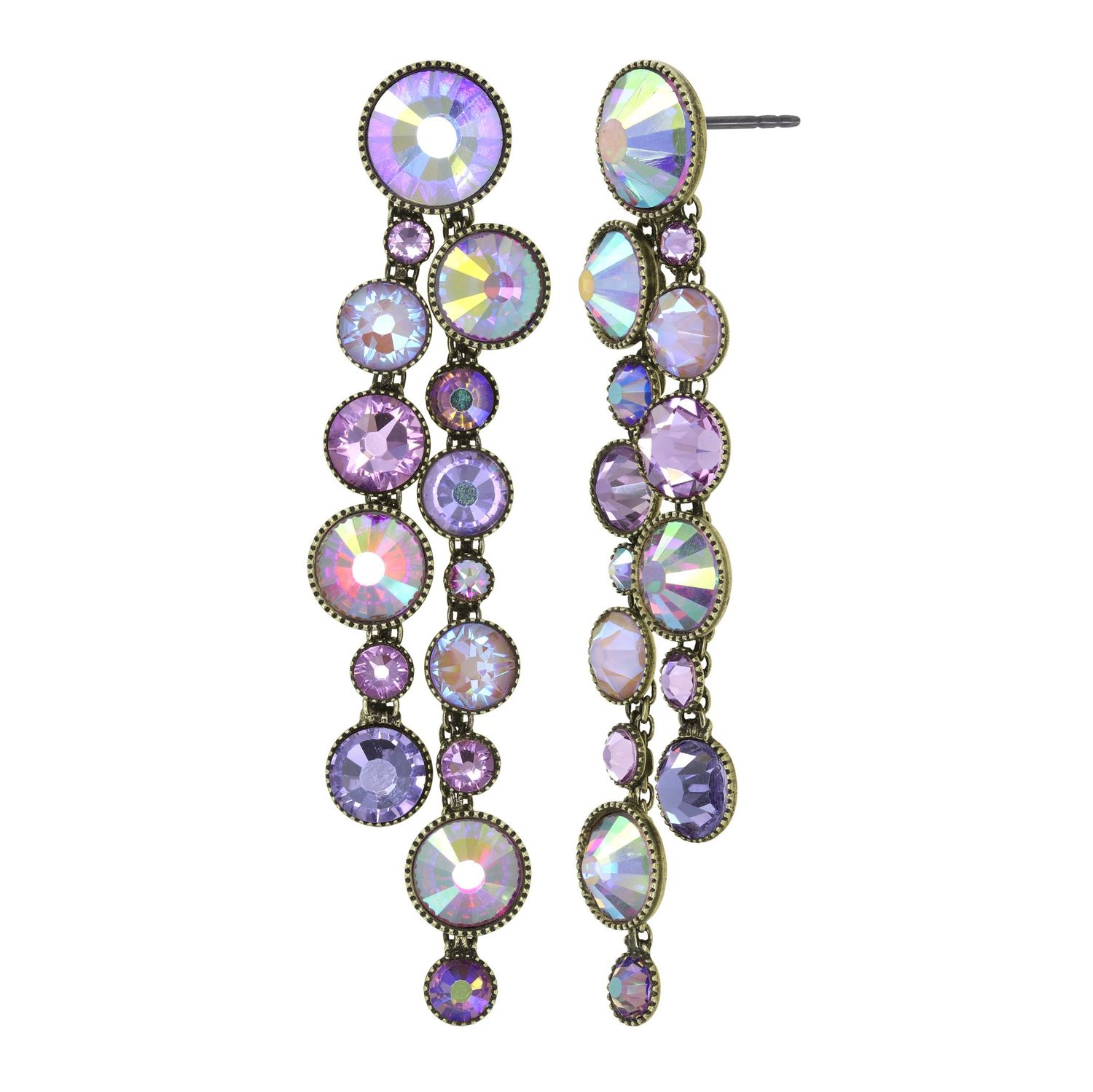 Konplott Ohrringe  "Water Cascade Glam" lila