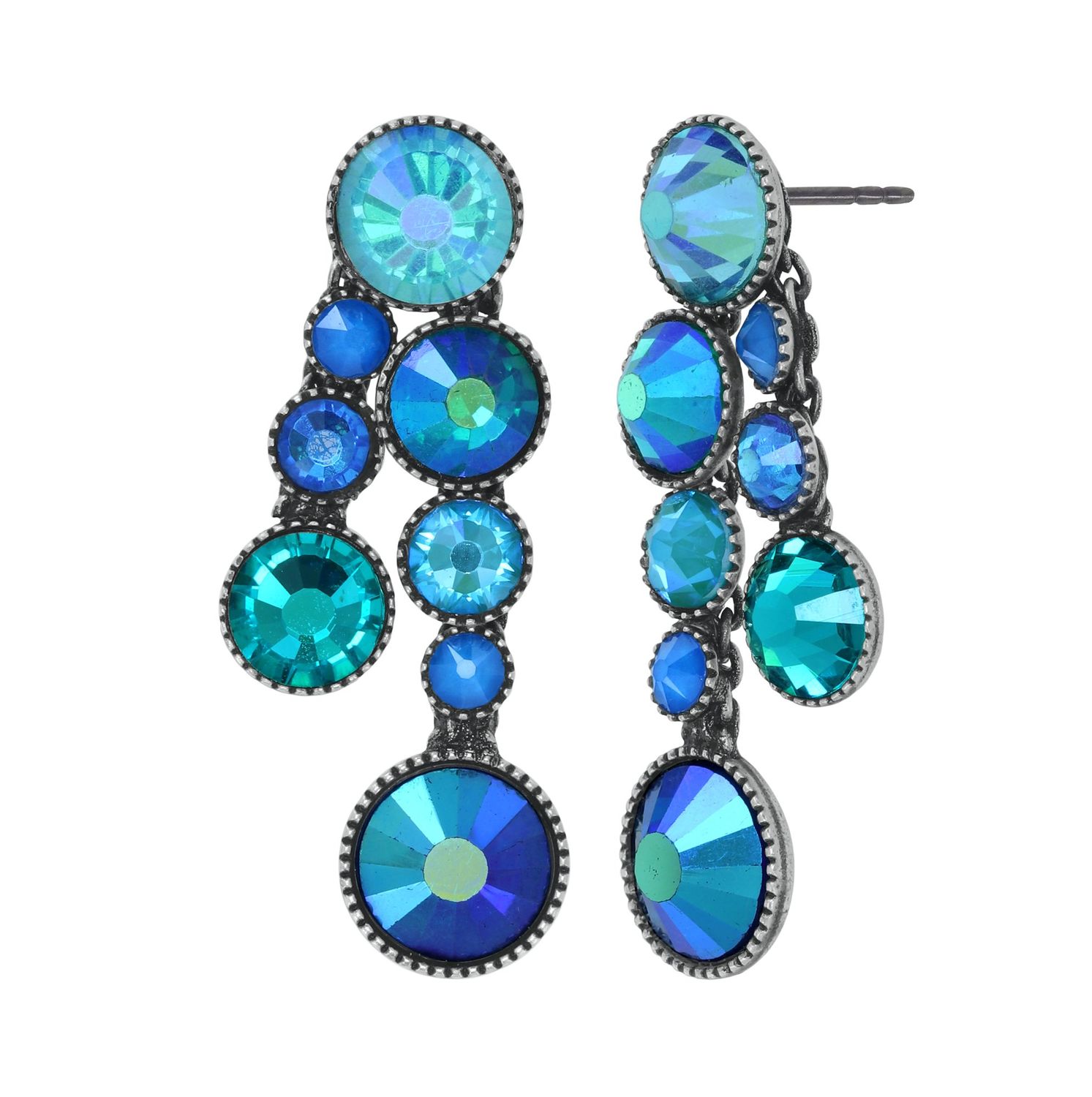 Konplott Ohrringe  "Water Cascade Glam" blue/green