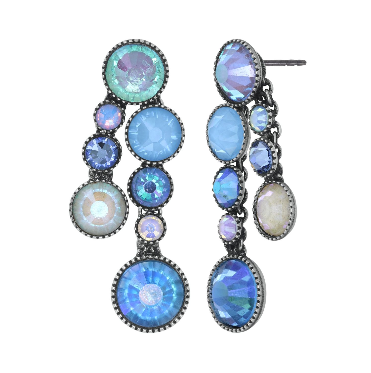 Konplott Ohrringe "Water Cascade Glam"  light blue