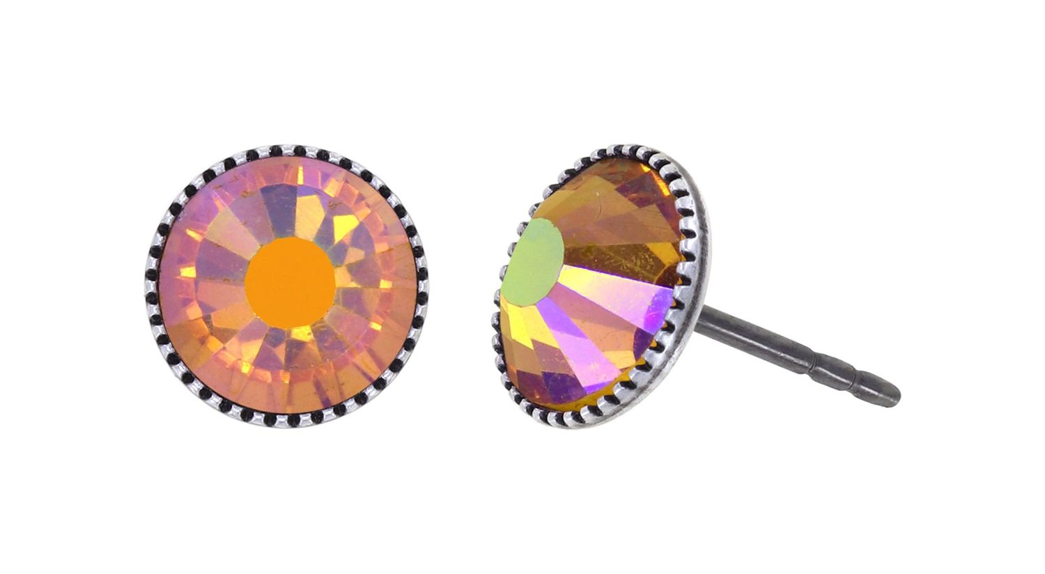 Konplott Ohrringe "Black Jack" orange topaz