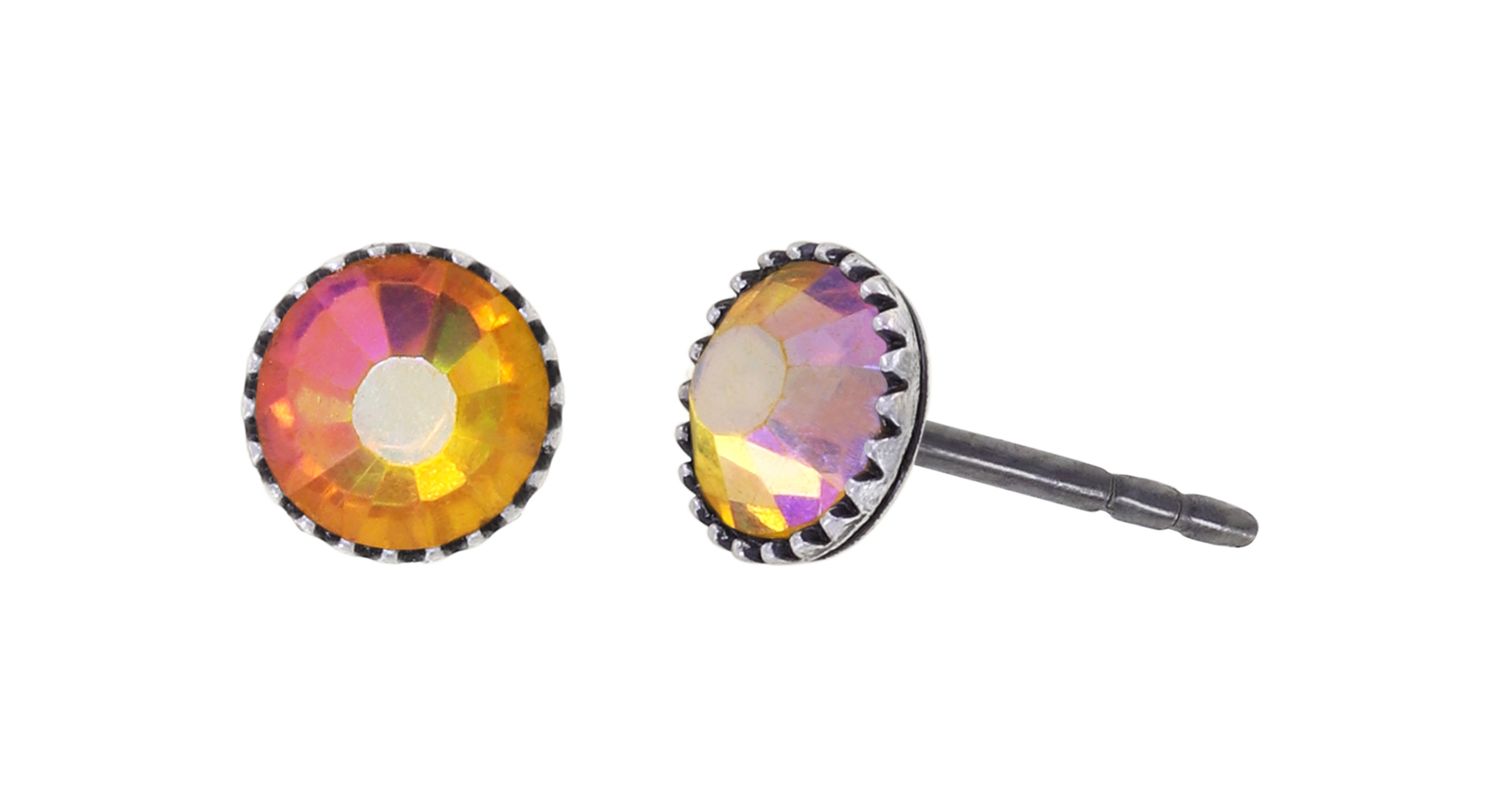 ​Konplott Ohrringe "Black Jack" orange topaz