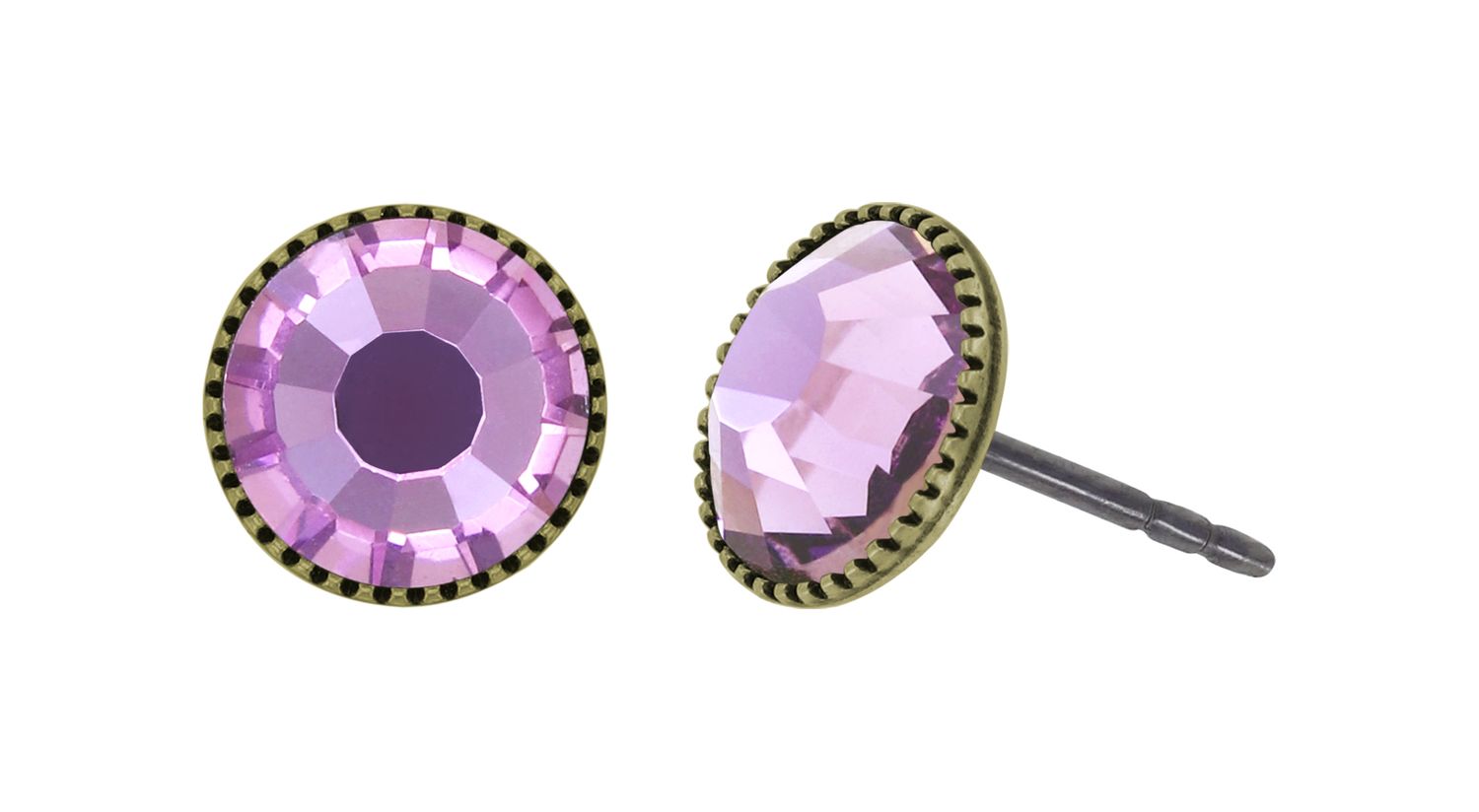Konplott Ohrringe "Black Jack" lila Light amethyst