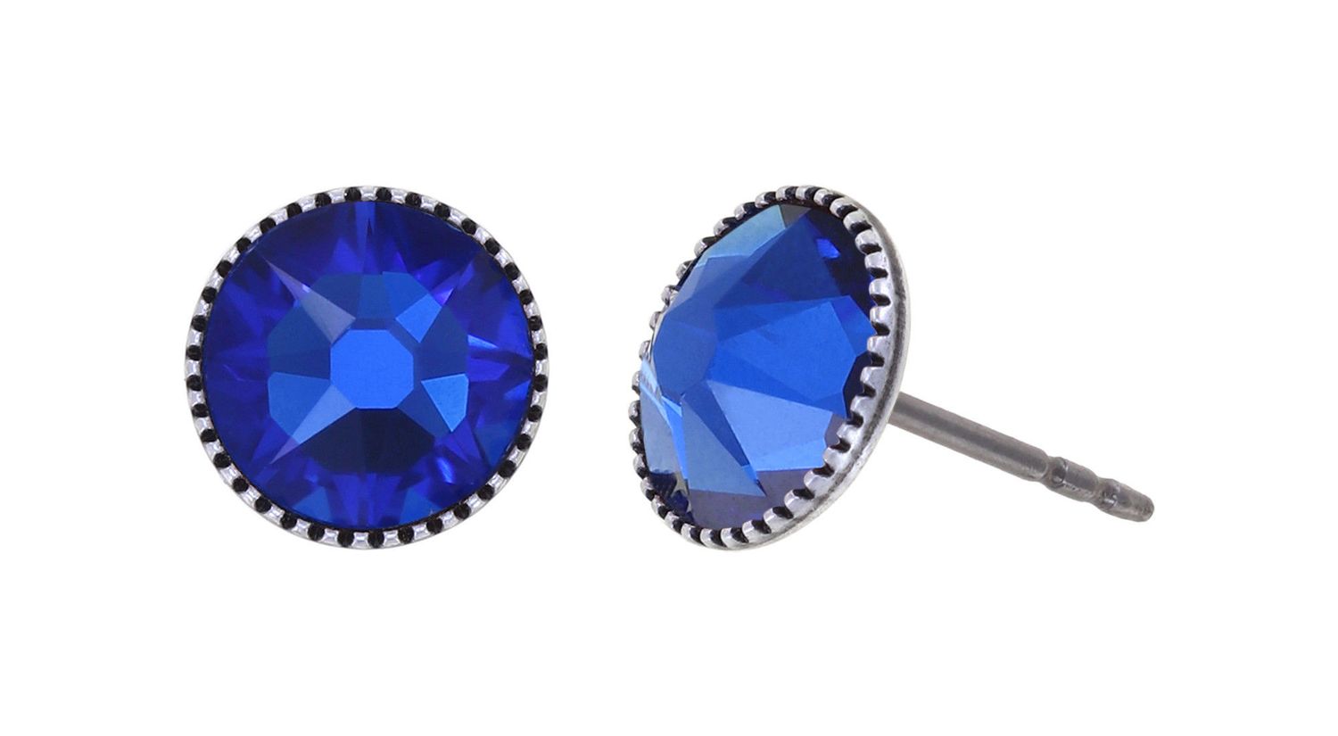 Konplott Ohrringe "Black Jack" blue Capri
