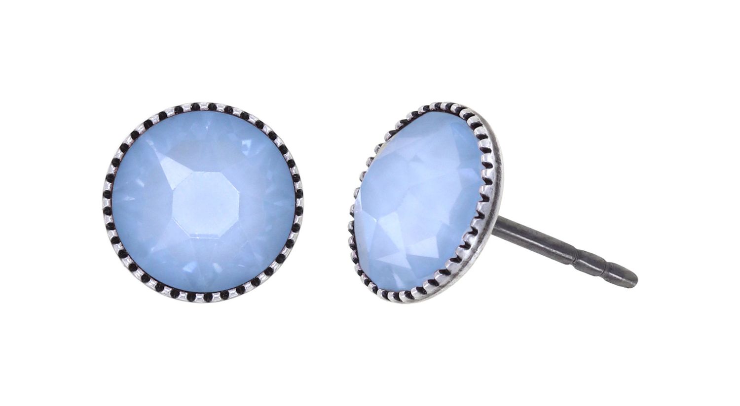 Konplott Ohrringe "Black Jack" blue crystal sky ignite