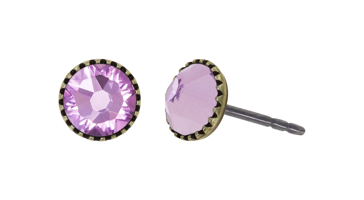 Konplott Ohrringe "Black Jack" lila light amethyst