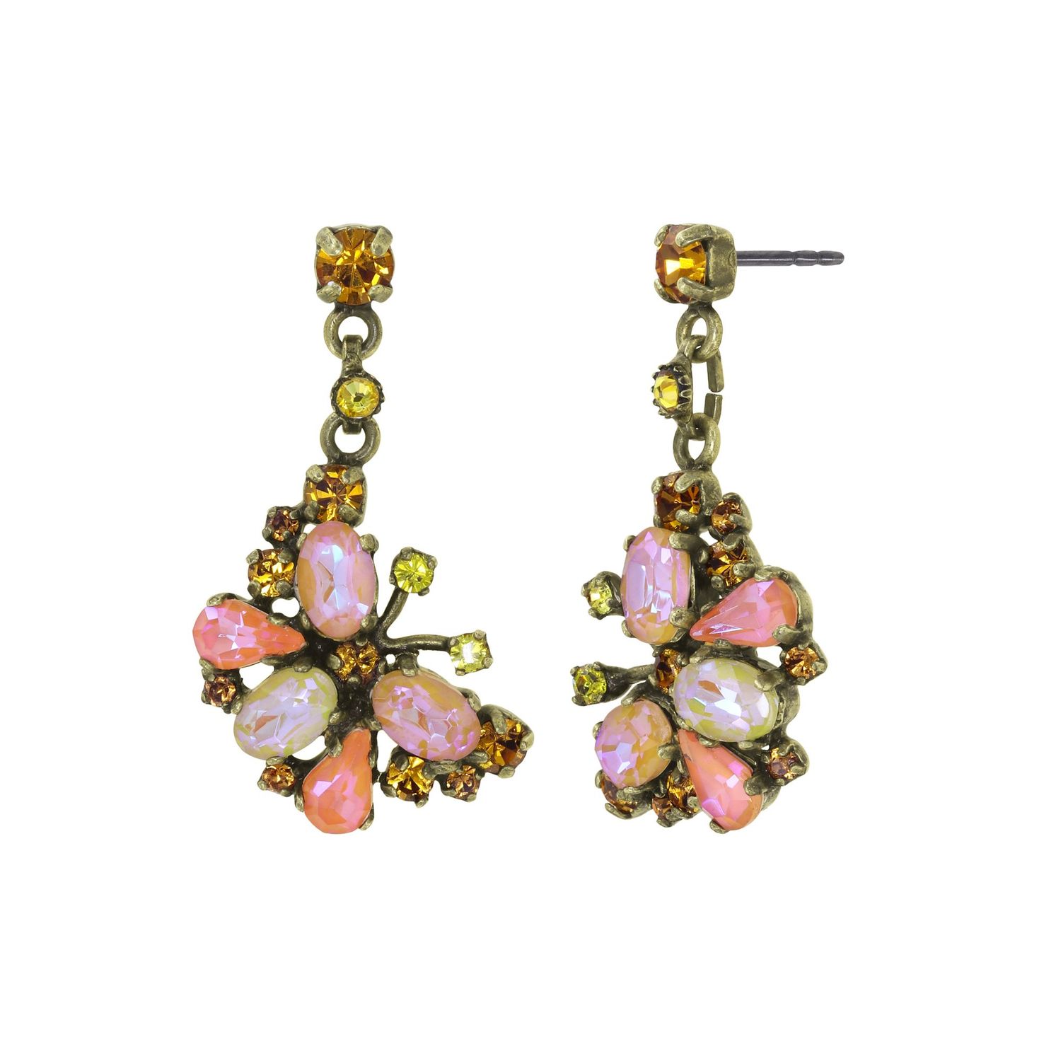 Konplott Ohrstecker baumelnd "Butterfly Dance" yellow/ orange