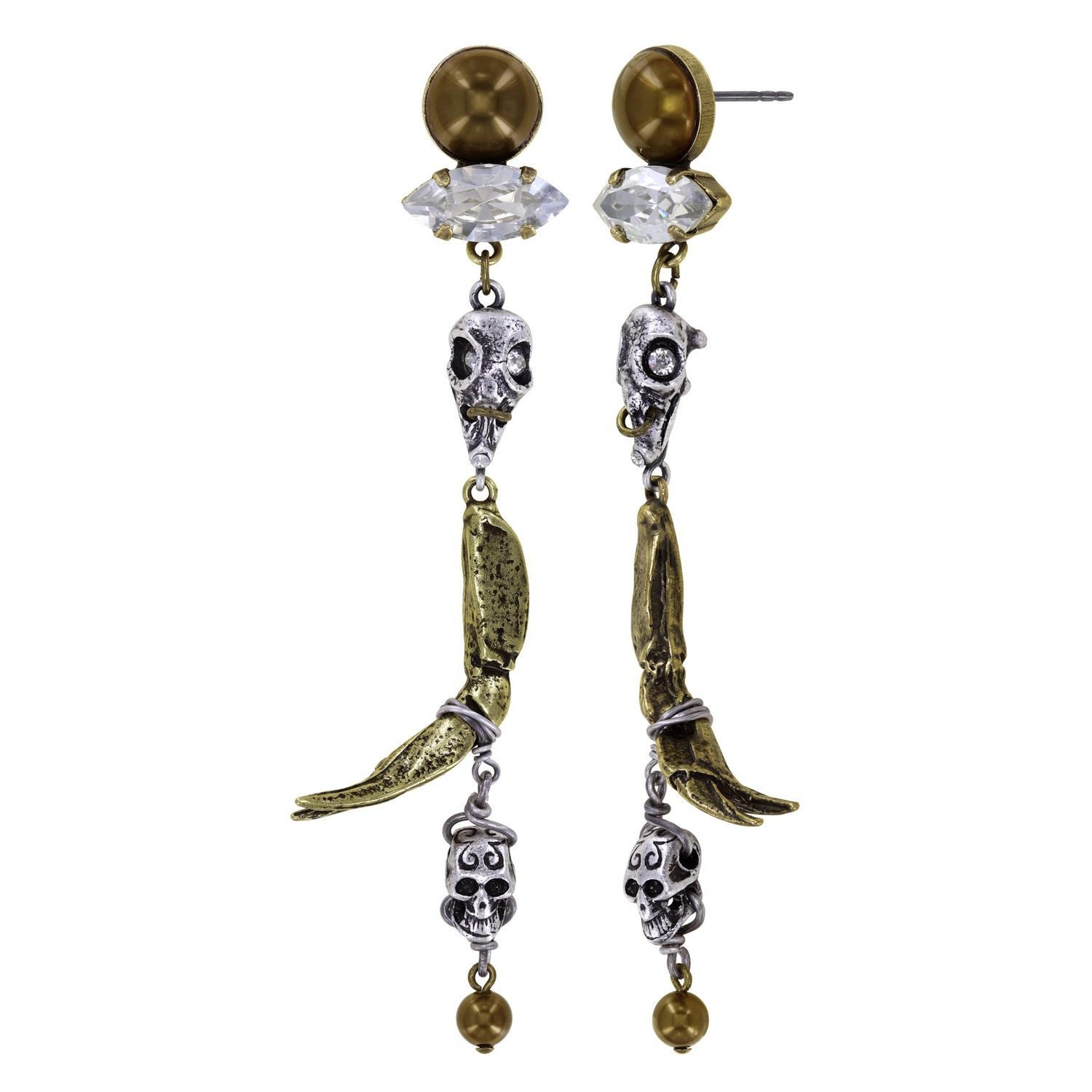 ​Konplott Ohrringe "Spell on you" silver/brass
