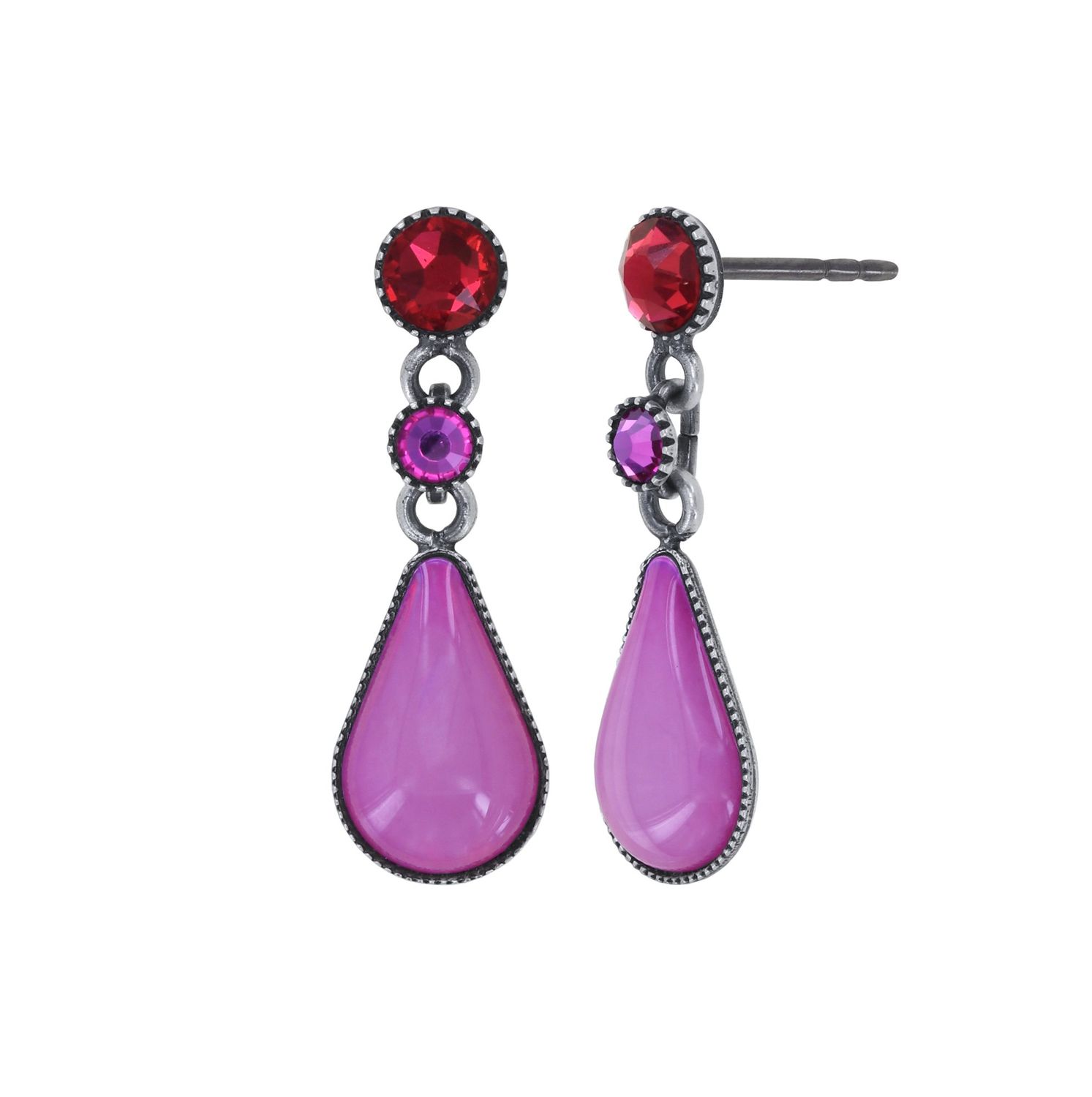 Konplott Ohrstecker baumelnd "Afternoon Bling" red