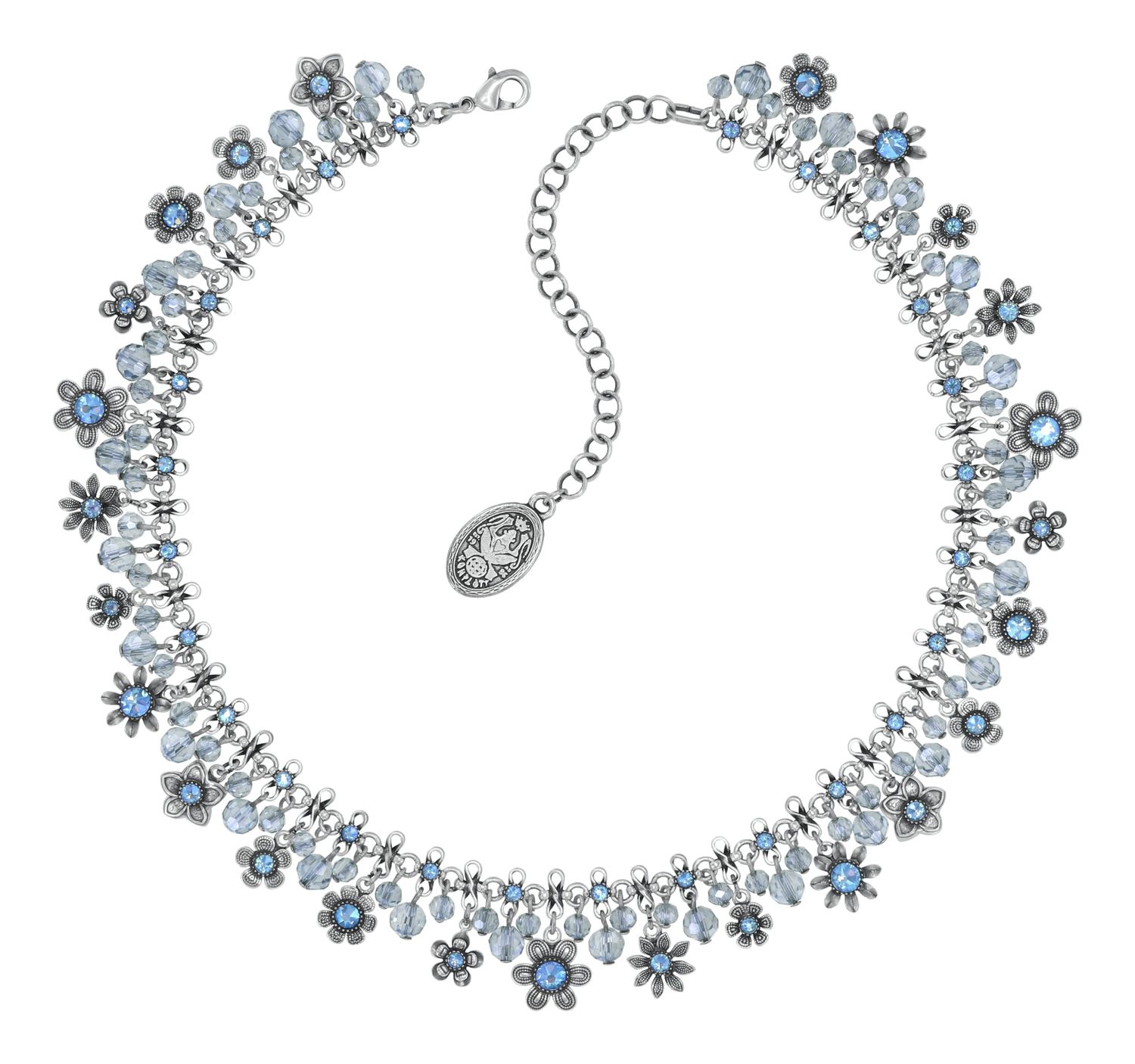 Konplott Kette "Love, Shine and Flowers" blue