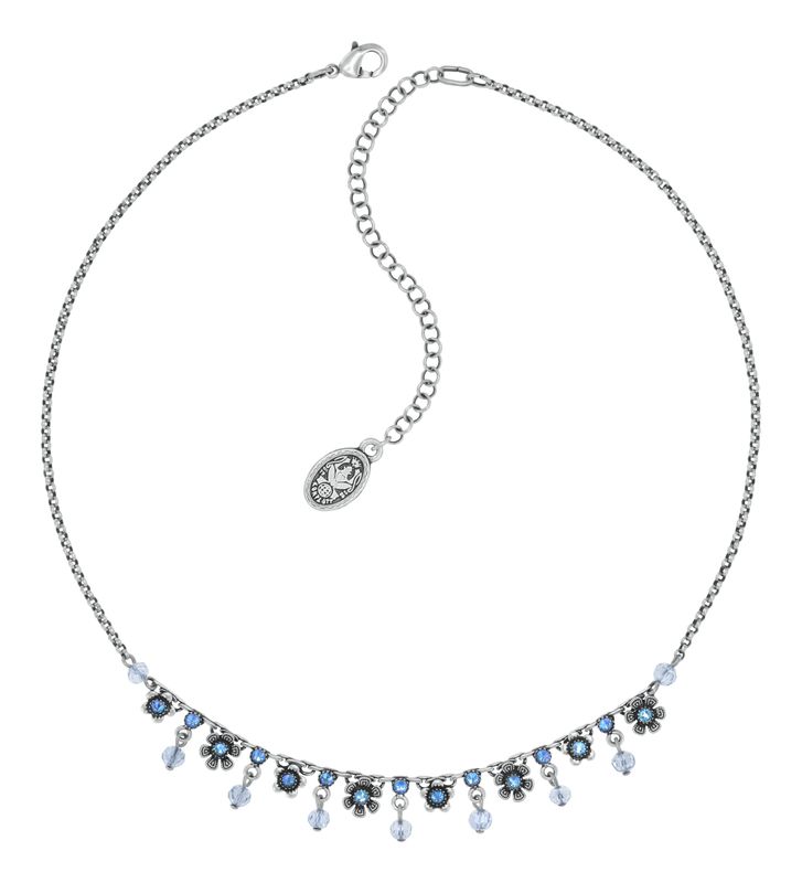 Konplott Kette "Love, Shine and Flowers" blue