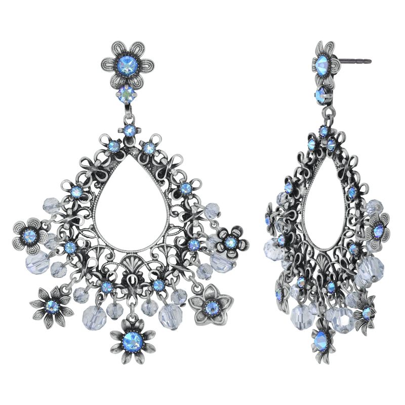 Konplott Ohrstecker baumelnd Konplott Ohrstecker baumelnd "Love, Shine and Flowers" blue