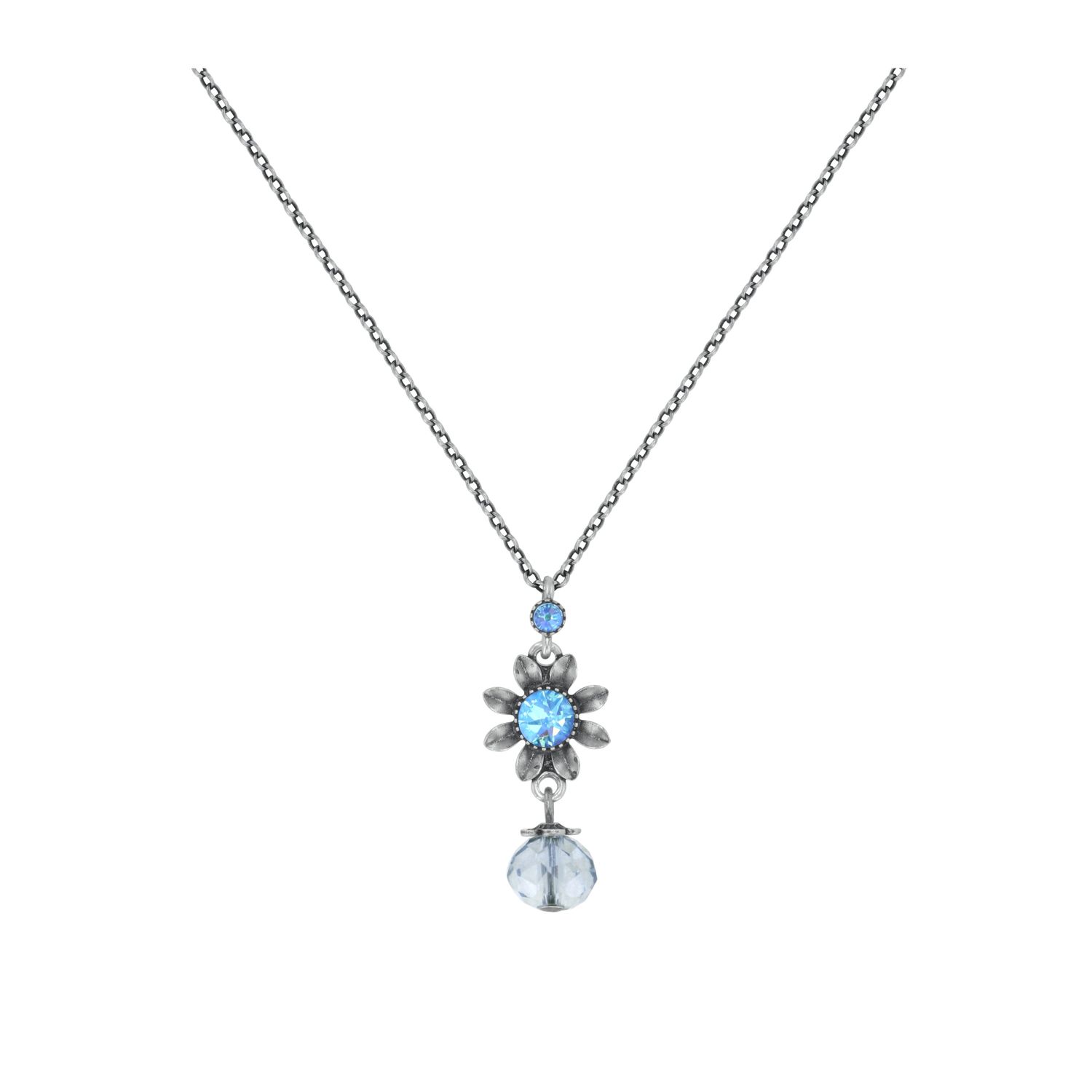 Konplott Kette mit Anhänger "Love, Shine and Flowers" blue