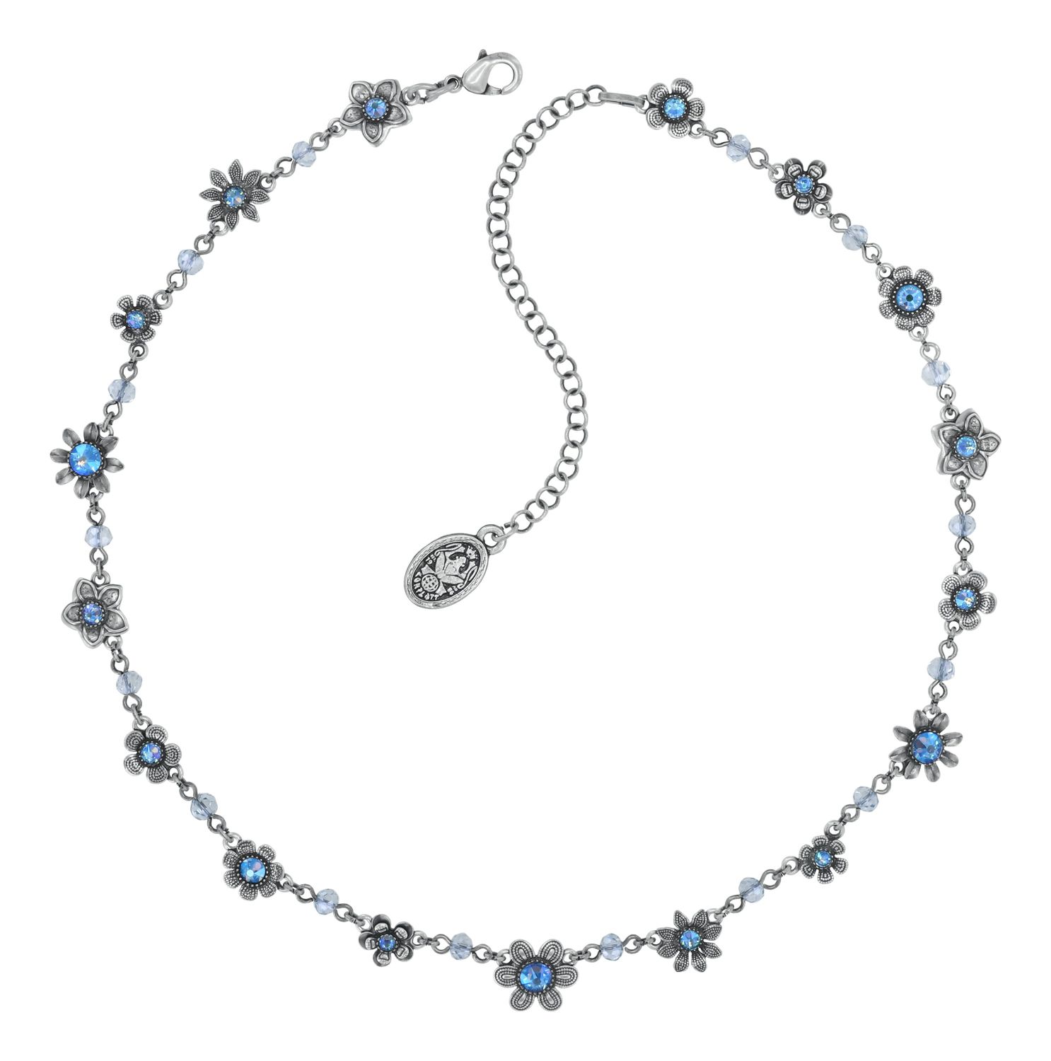 Konplott Kette "Love, Shine and Flowers" blue