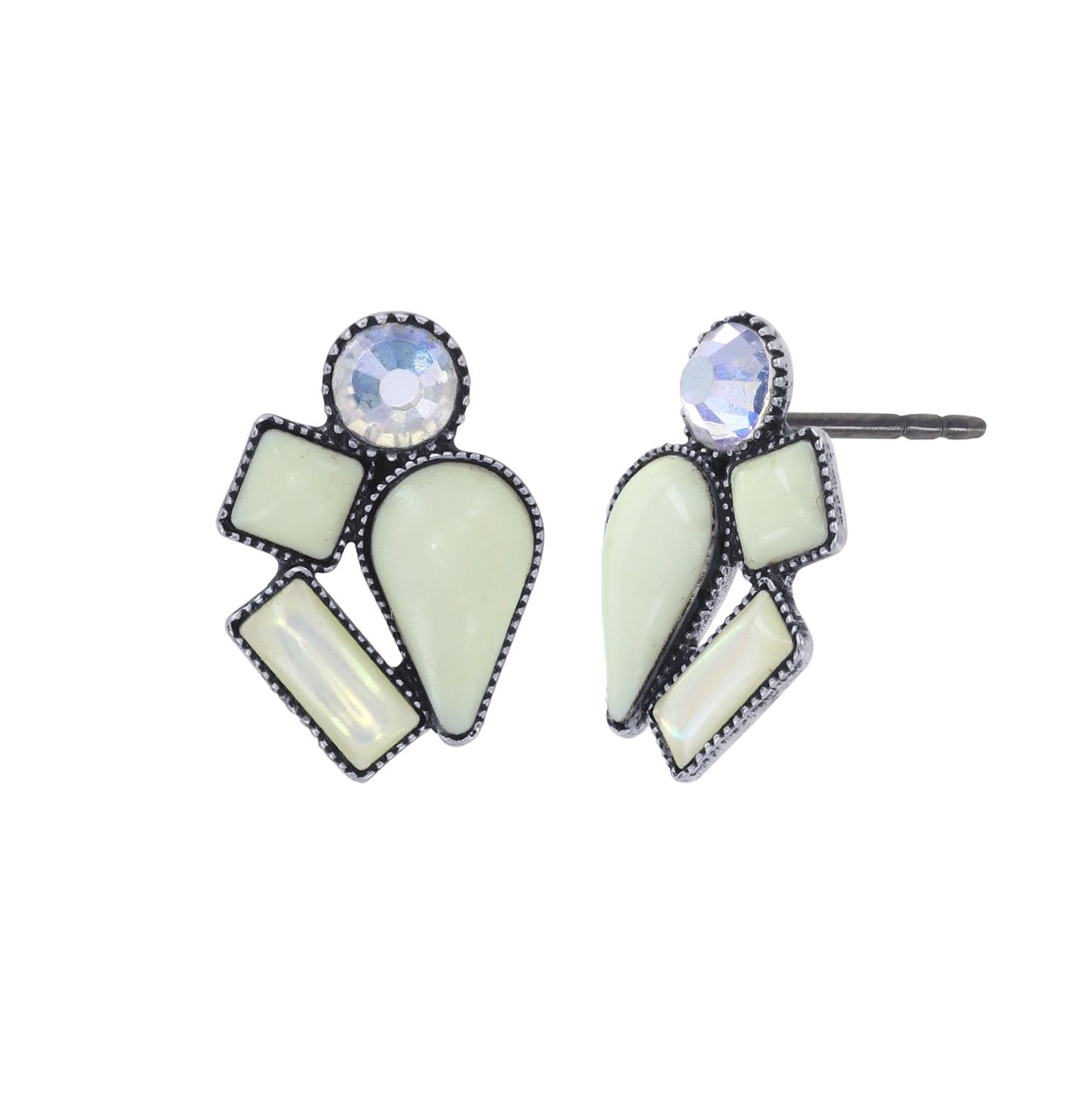 Konplott Ohrstecker "Afternoon Bling" white
