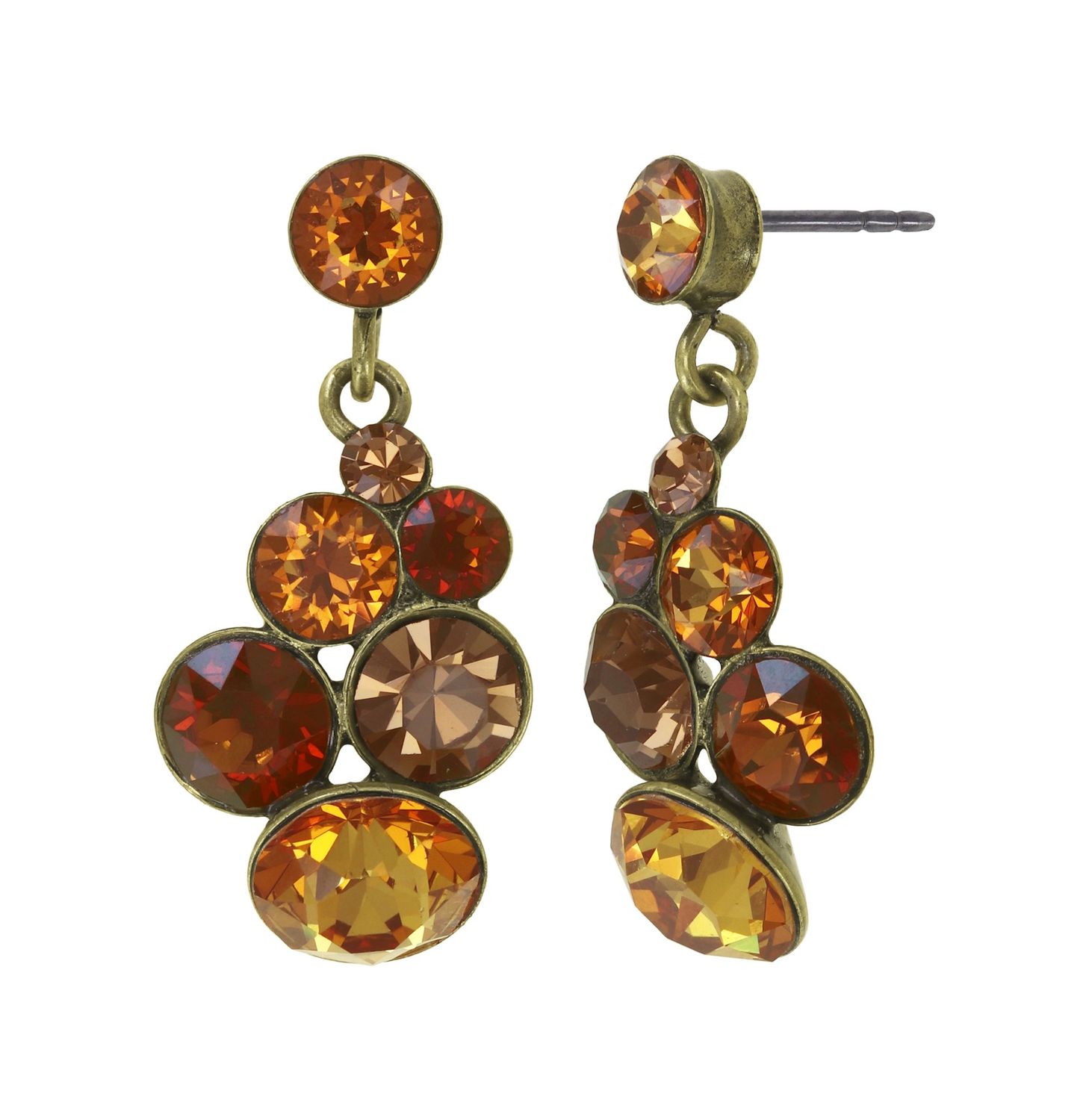 Konplott Ohrstecker baumelnd "Petit Glamour" brown